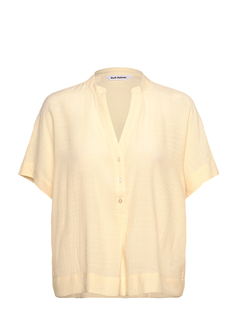 Soft Rebels - SRBailey SS Blouse - kurzämlige blusen - arctic wolf - 1
