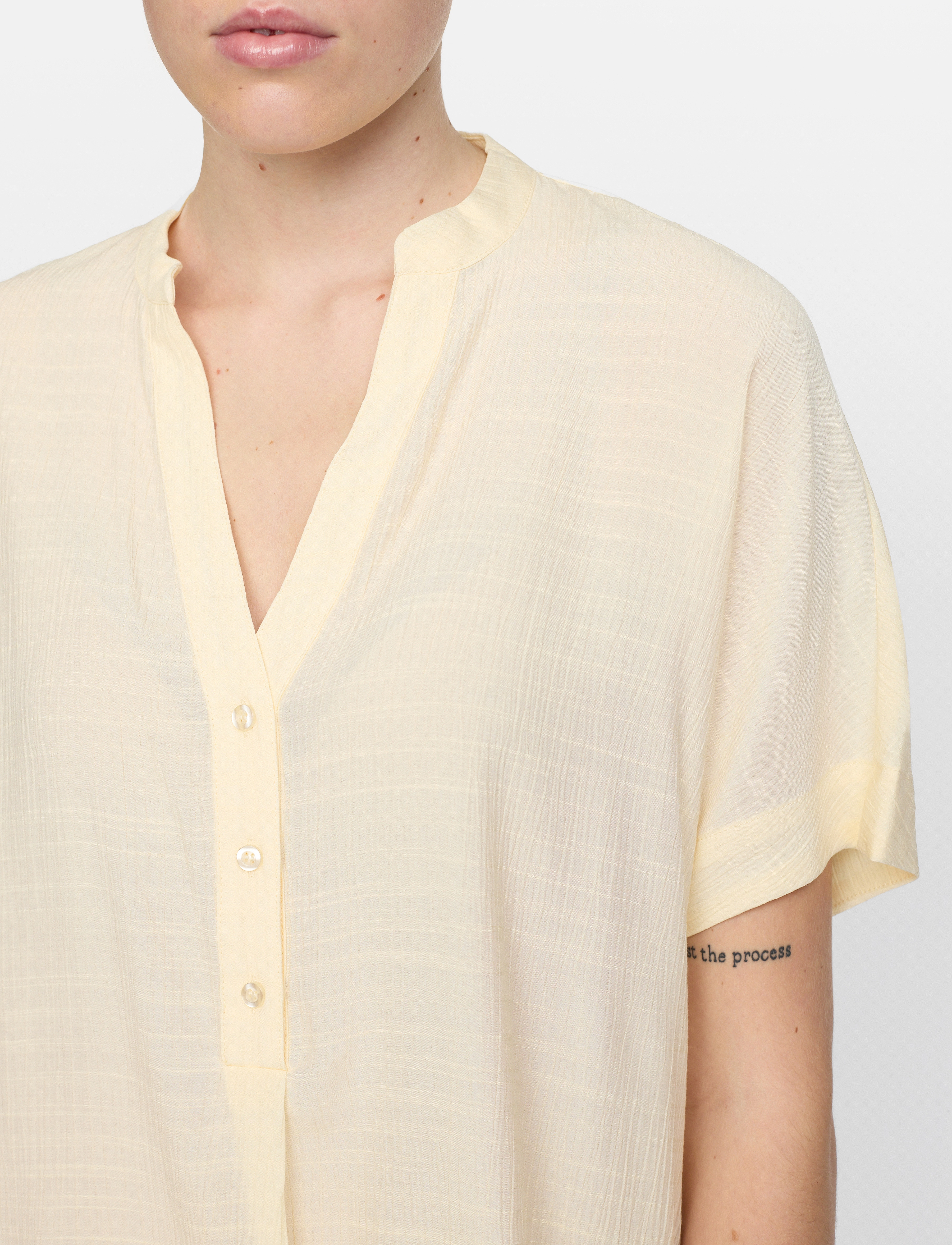 Soft Rebels - SRBailey SS Blouse - kortärmade blusar - arctic wolf - 3