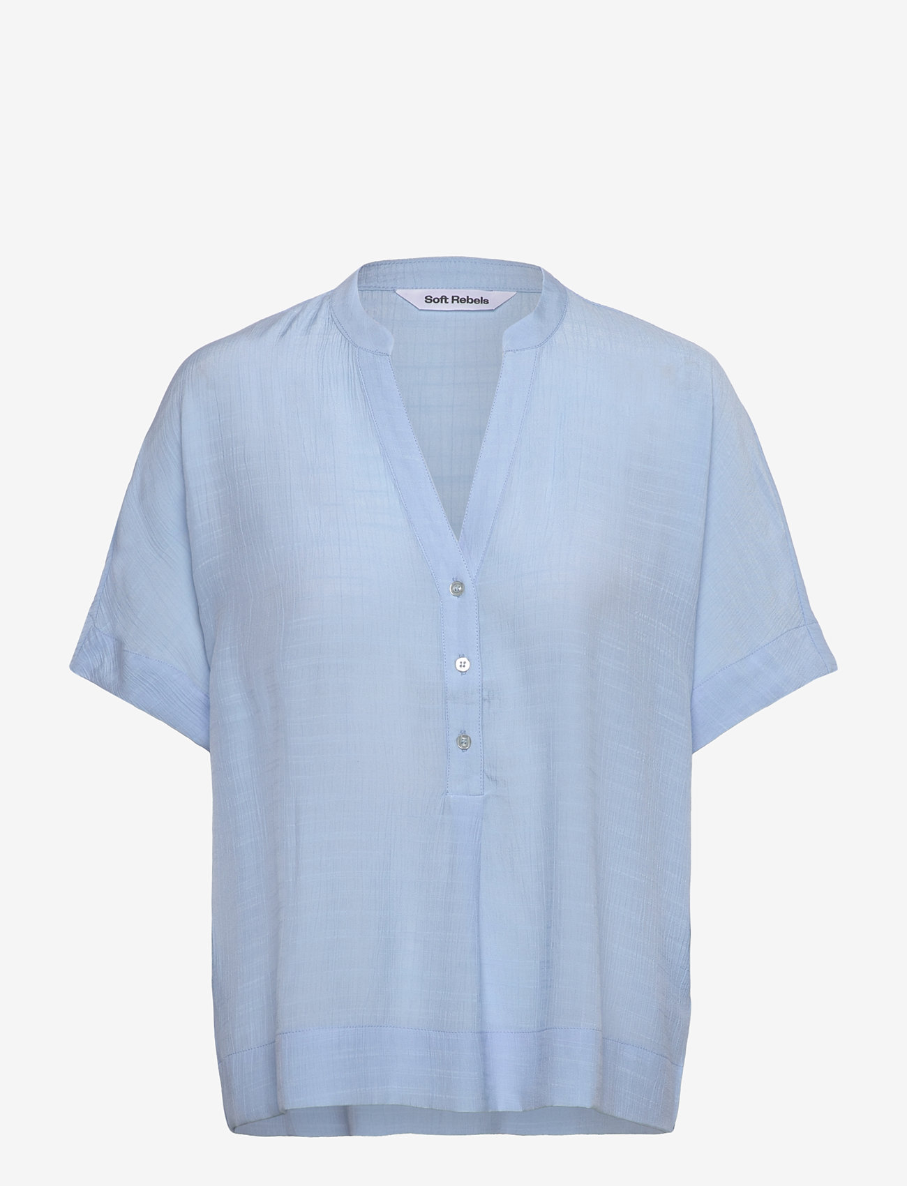 Soft Rebels - SRBailey SS Blouse - kurzämlige blusen - windsurfer - 0