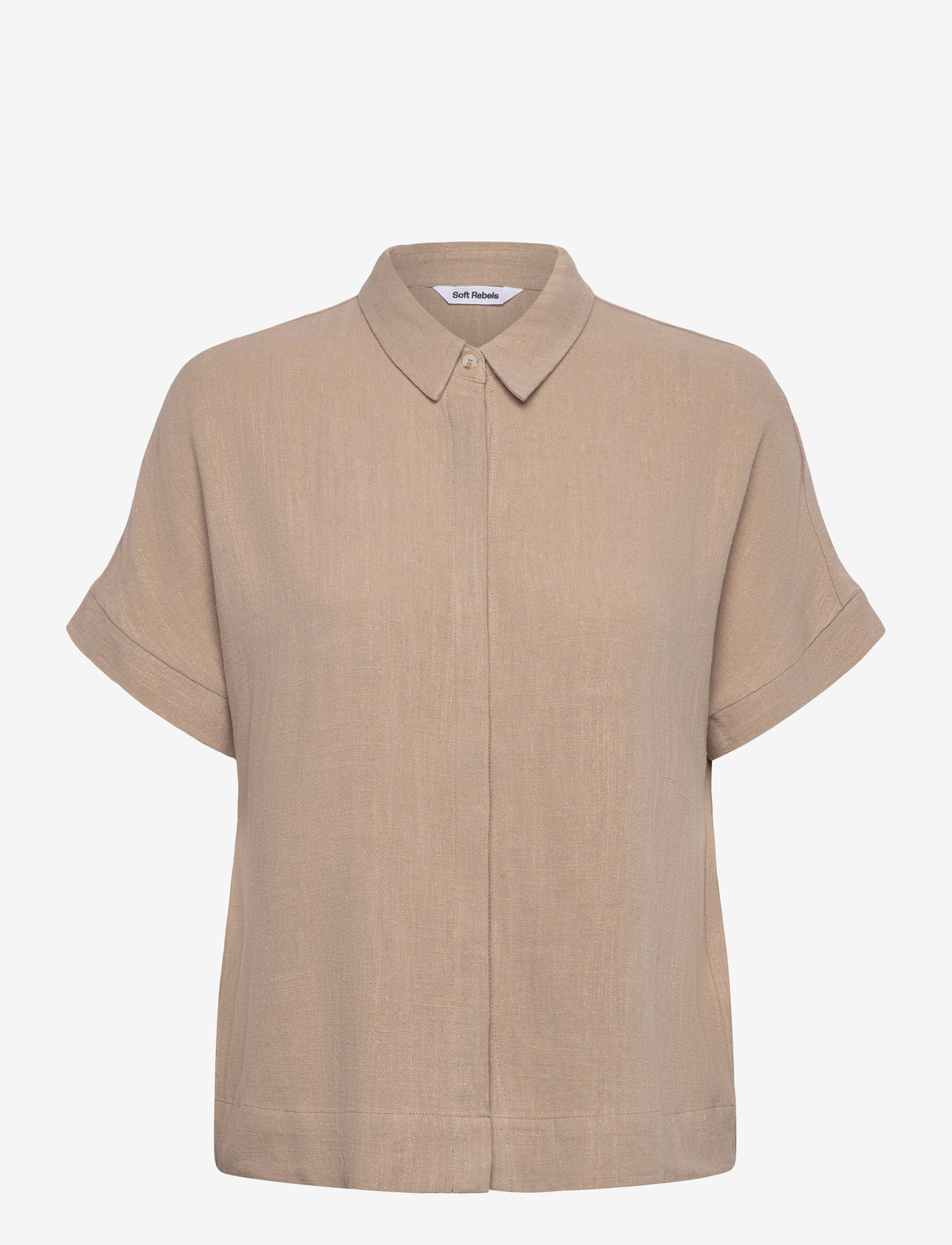 Soft Rebels - SRSamantha Freedom SS Shirt - leinenhemden - crockery - 1