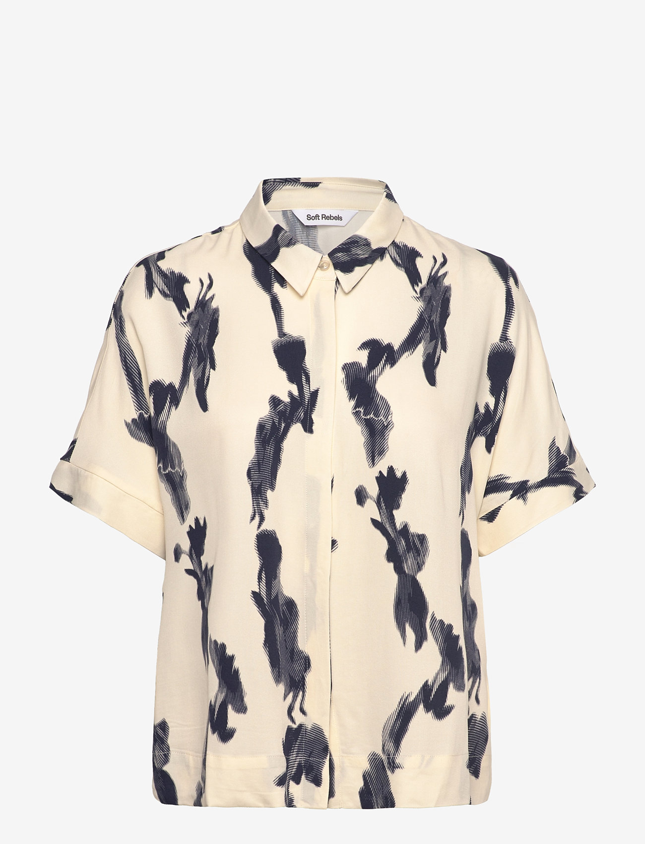 Soft Rebels - SRGinny Freedom SS shirt - abstract flower - 1