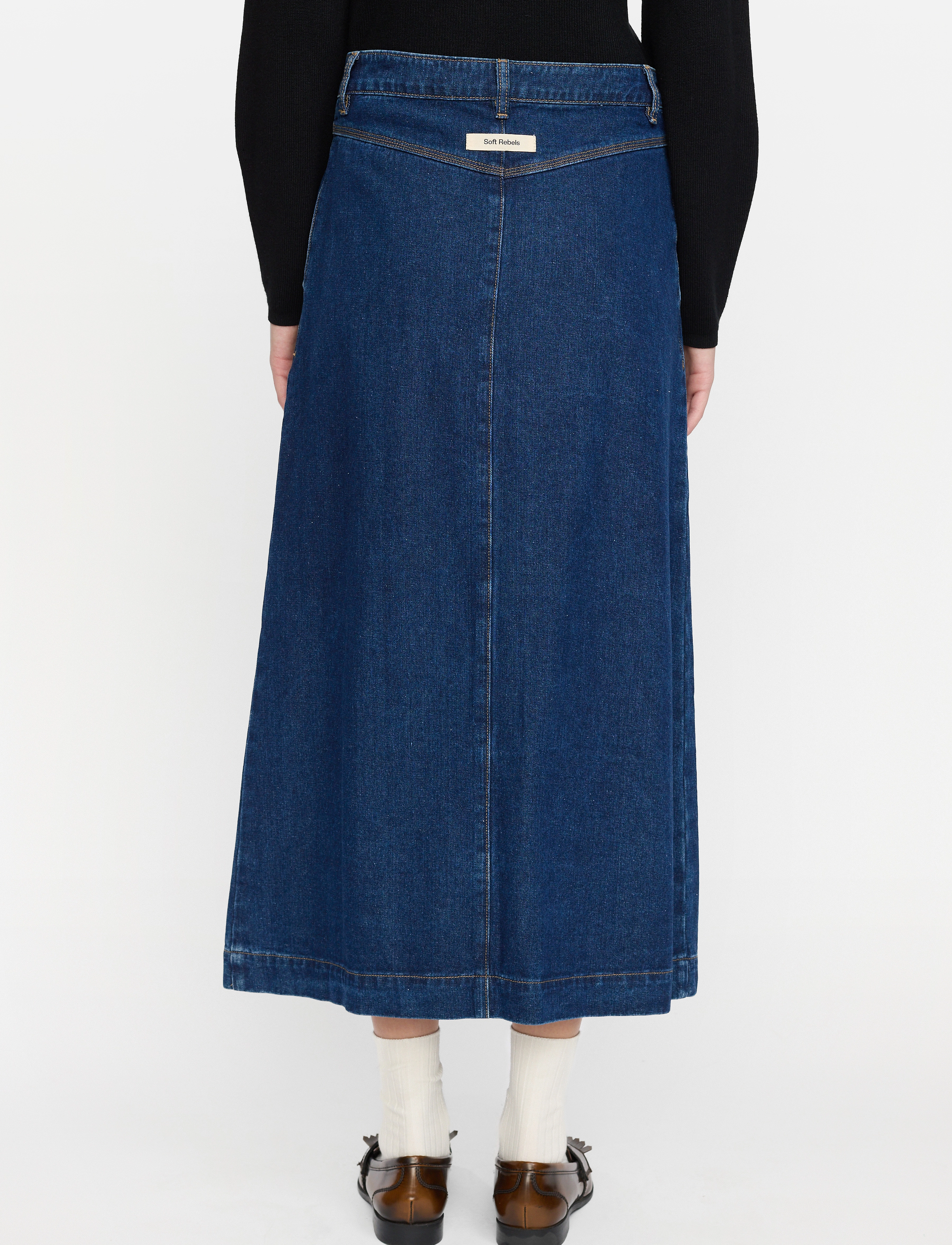 Soft Rebels - SRZoey Skirt - midi-röcke - rinse wash - 4