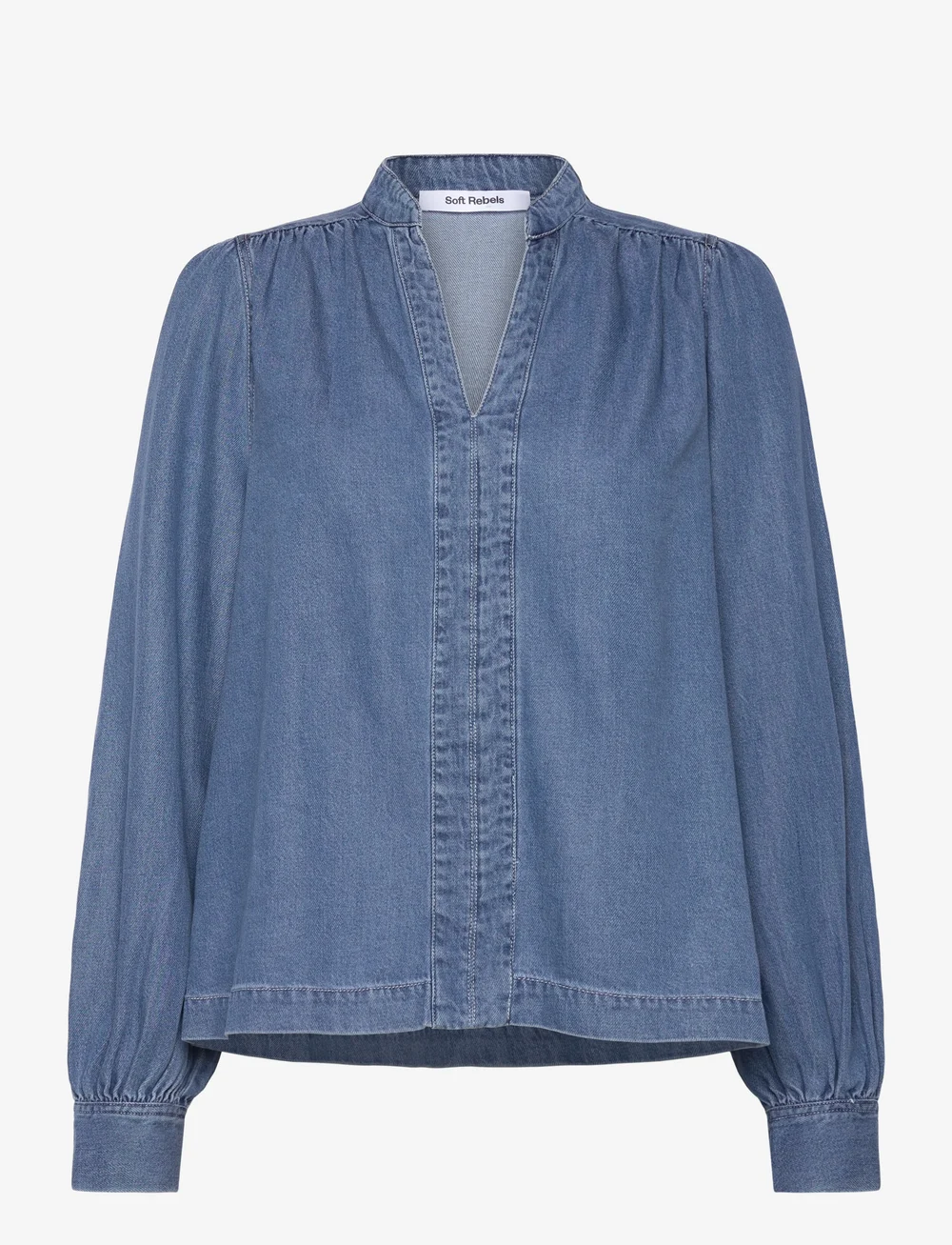 Soft Rebels - SRChristy Blouse - denimskjorter - greyish light blue - 1
