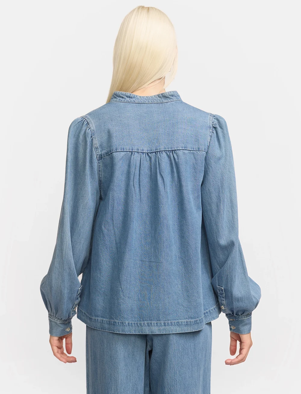 Soft Rebels - SRChristy Blouse - denimskjorter - greyish light blue - 5