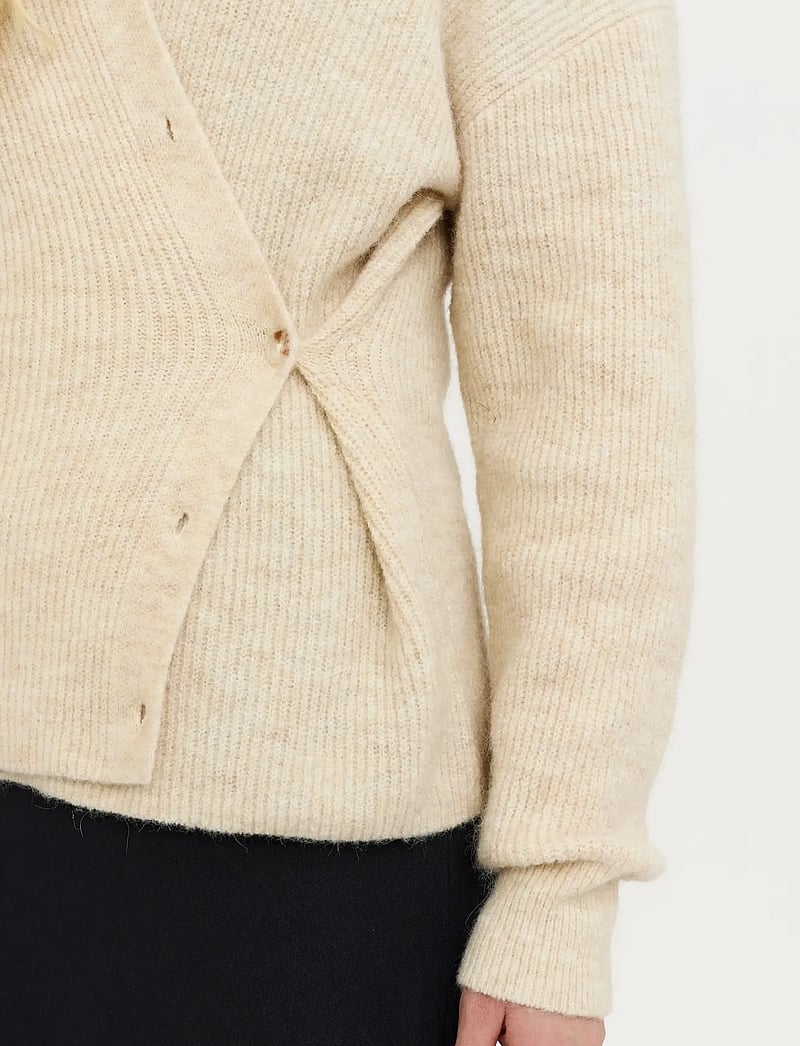 Soft Rebels - SRAlliy Cardigan Knit RWS - cardigans - wood ash melange - 5