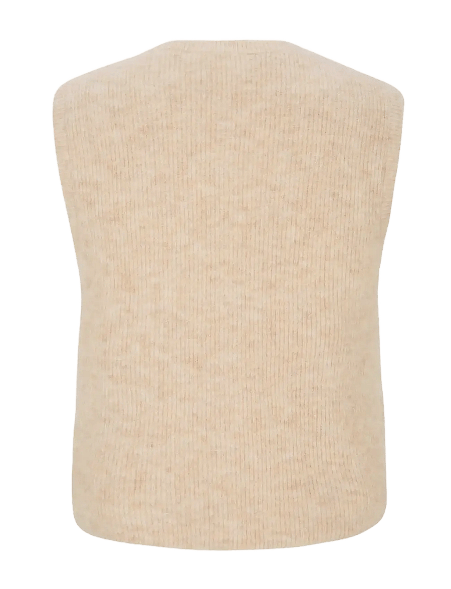 Soft Rebels - SRAlliy Vest Knit RWS - strickwesten - wood ash melange - 2
