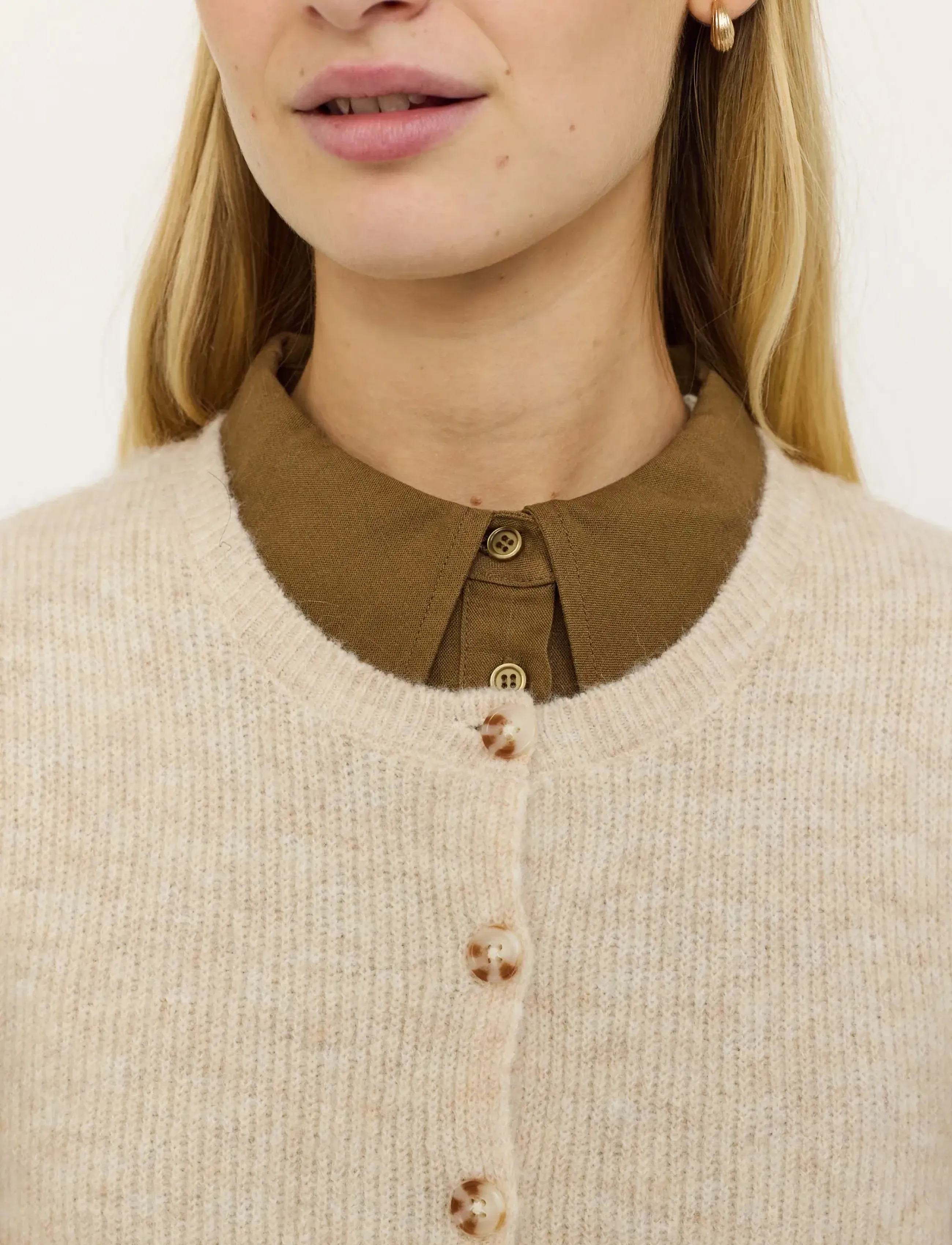 Soft Rebels - SRAlliy Vest Knit RWS - kootud vestid - wood ash melange - 4