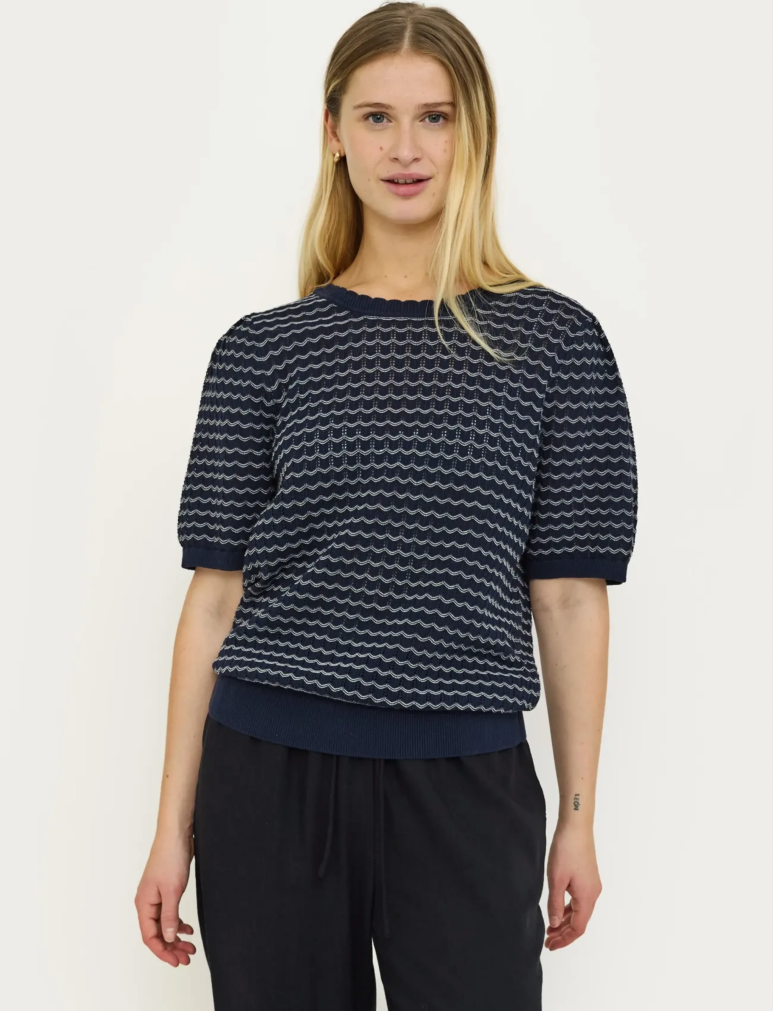 Soft Rebels Srmayan Knit, S, Knitwear, Marineblau - Jumpers, Frauen