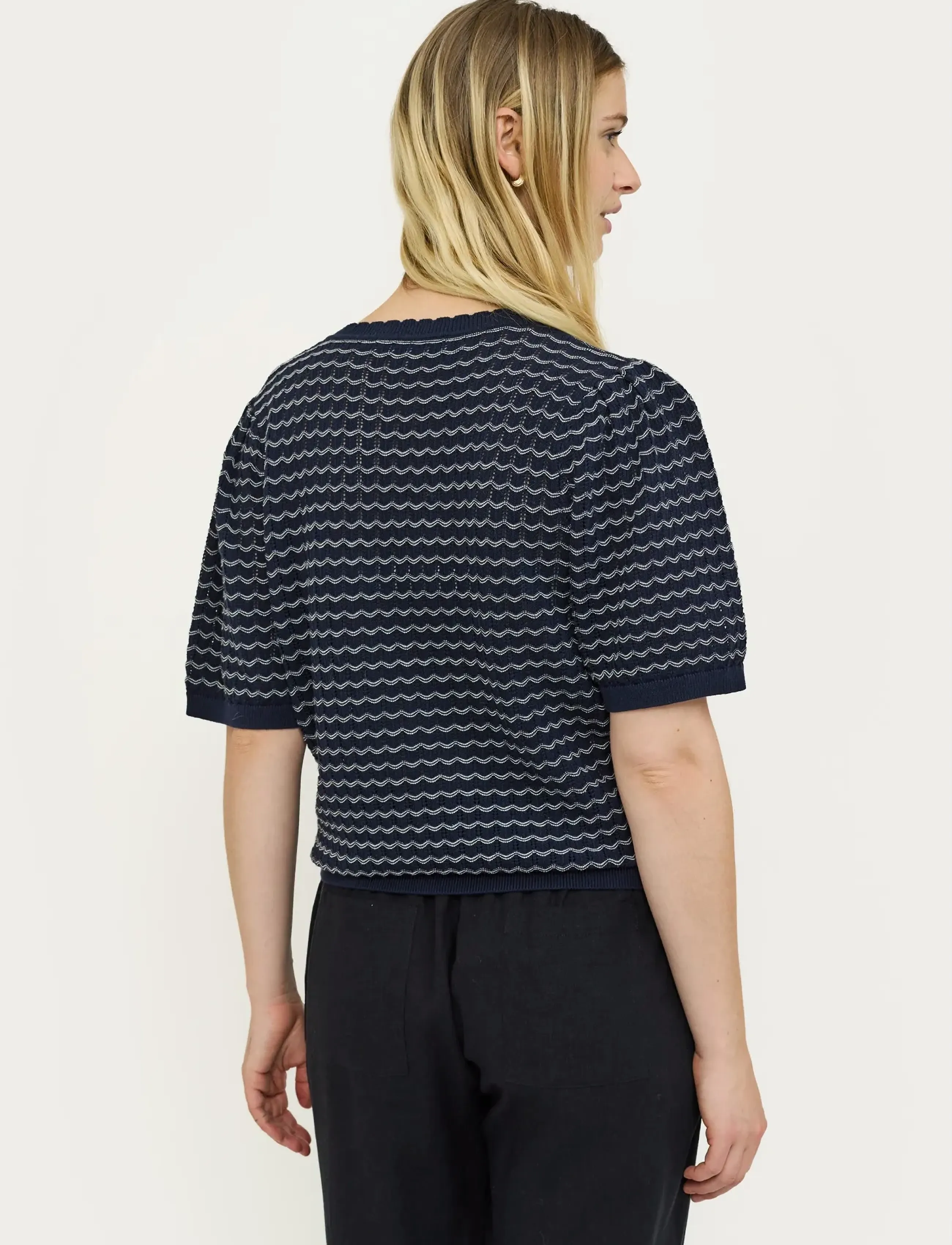 Soft Rebels - SRMayan Knit - tröjor - 235 total eclipse - 3