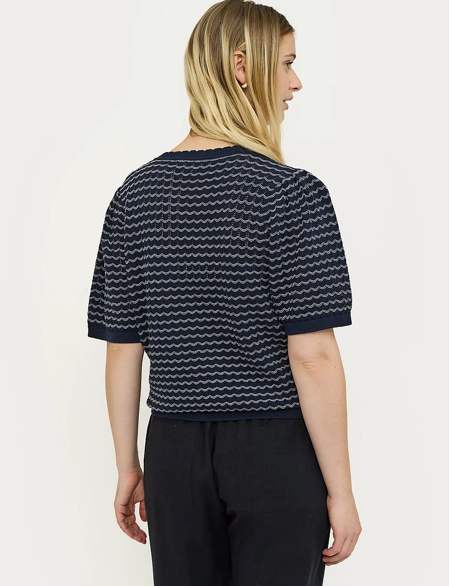 Soft Rebels - SRMayan Knit - striktrøjer - 235 total eclipse - 3