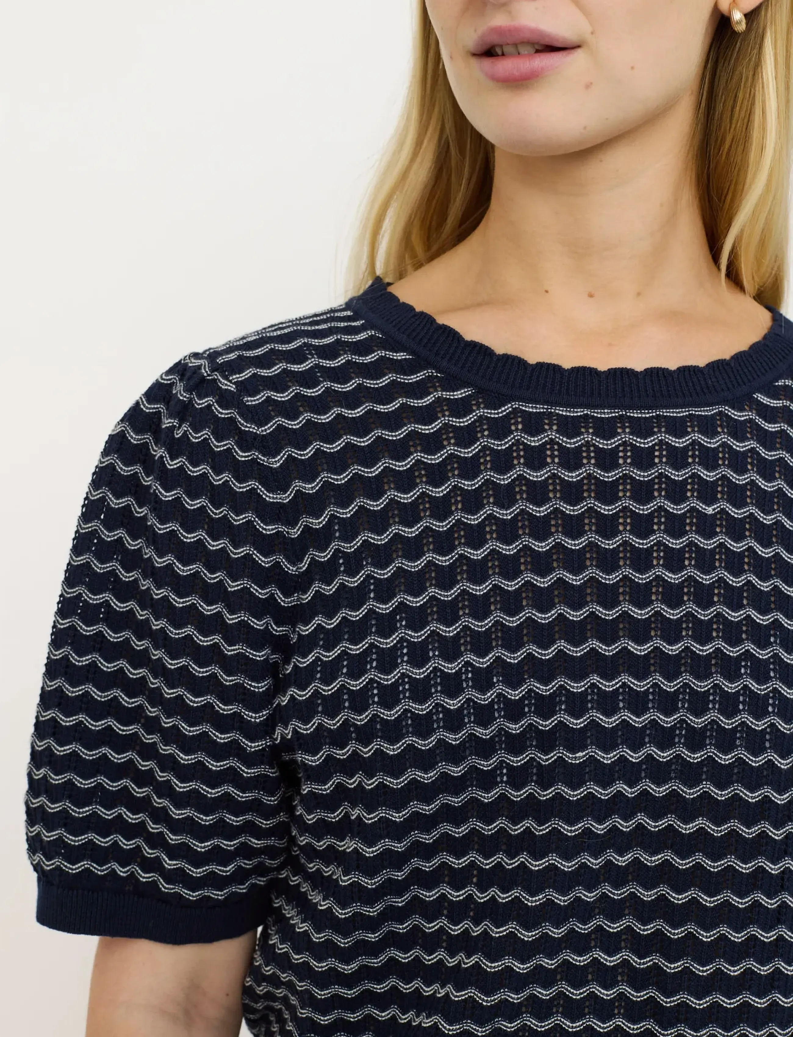 Soft Rebels - SRMayan Knit - tröjor - 235 total eclipse - 4