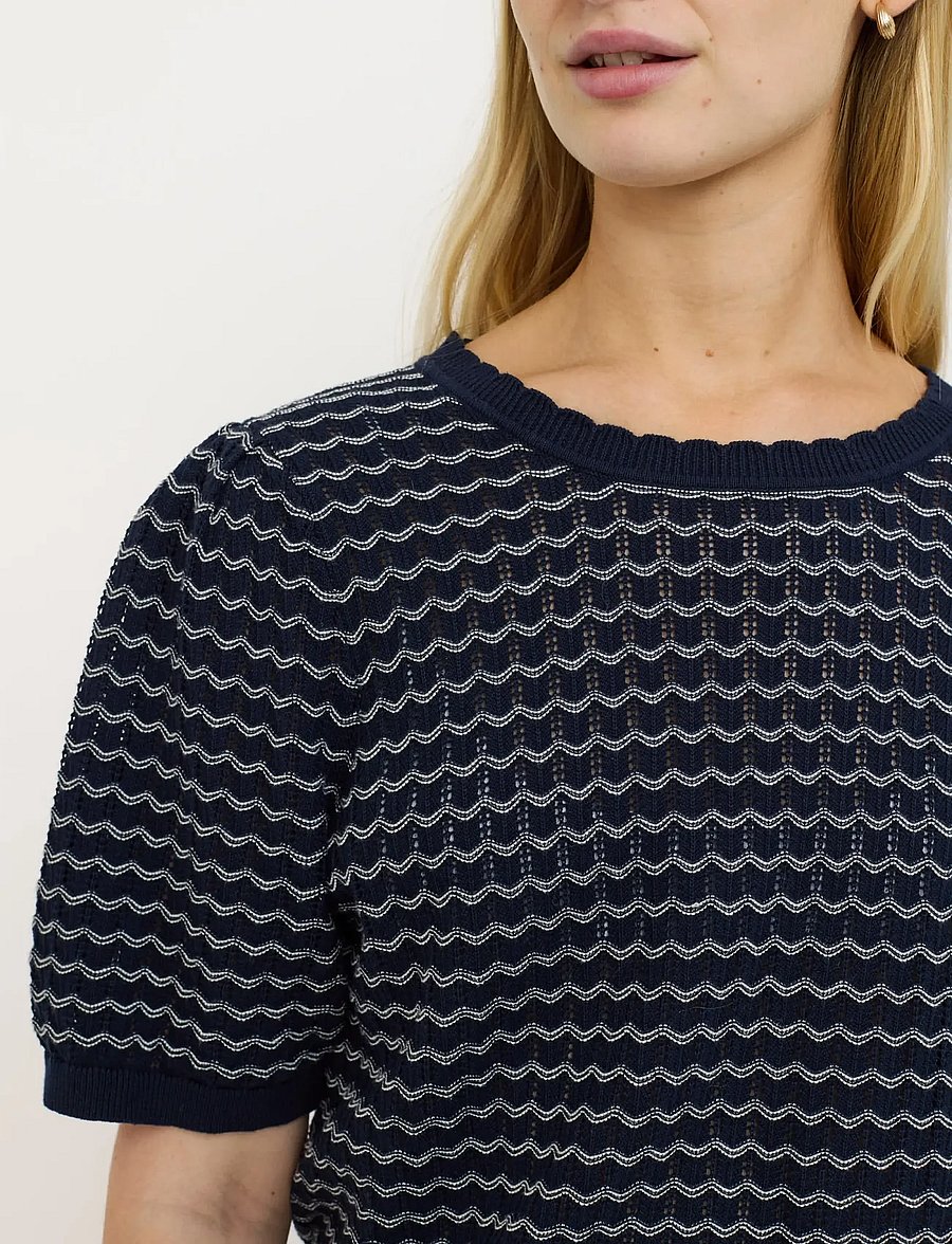 Soft Rebels - SRMayan Knit - striktrøjer - 235 total eclipse - 4