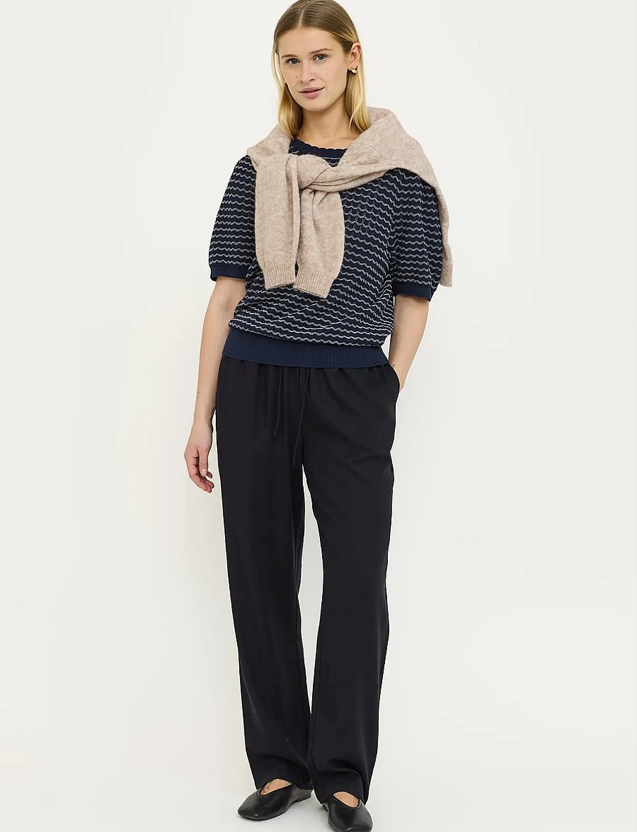 Soft Rebels - SRMayan Knit - striktrøjer - 235 total eclipse - 5