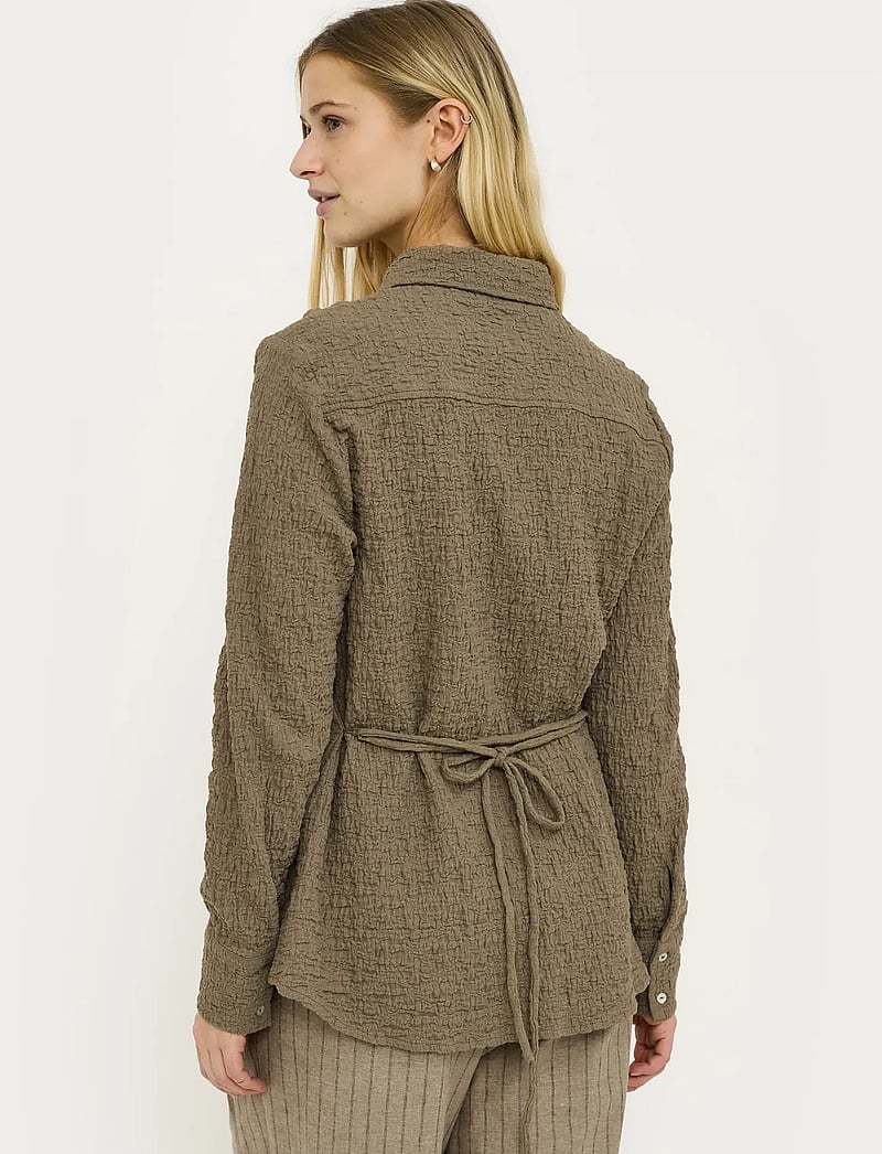 Soft Rebels - SRBallina shirt - langærmede skjorter - greige - 3