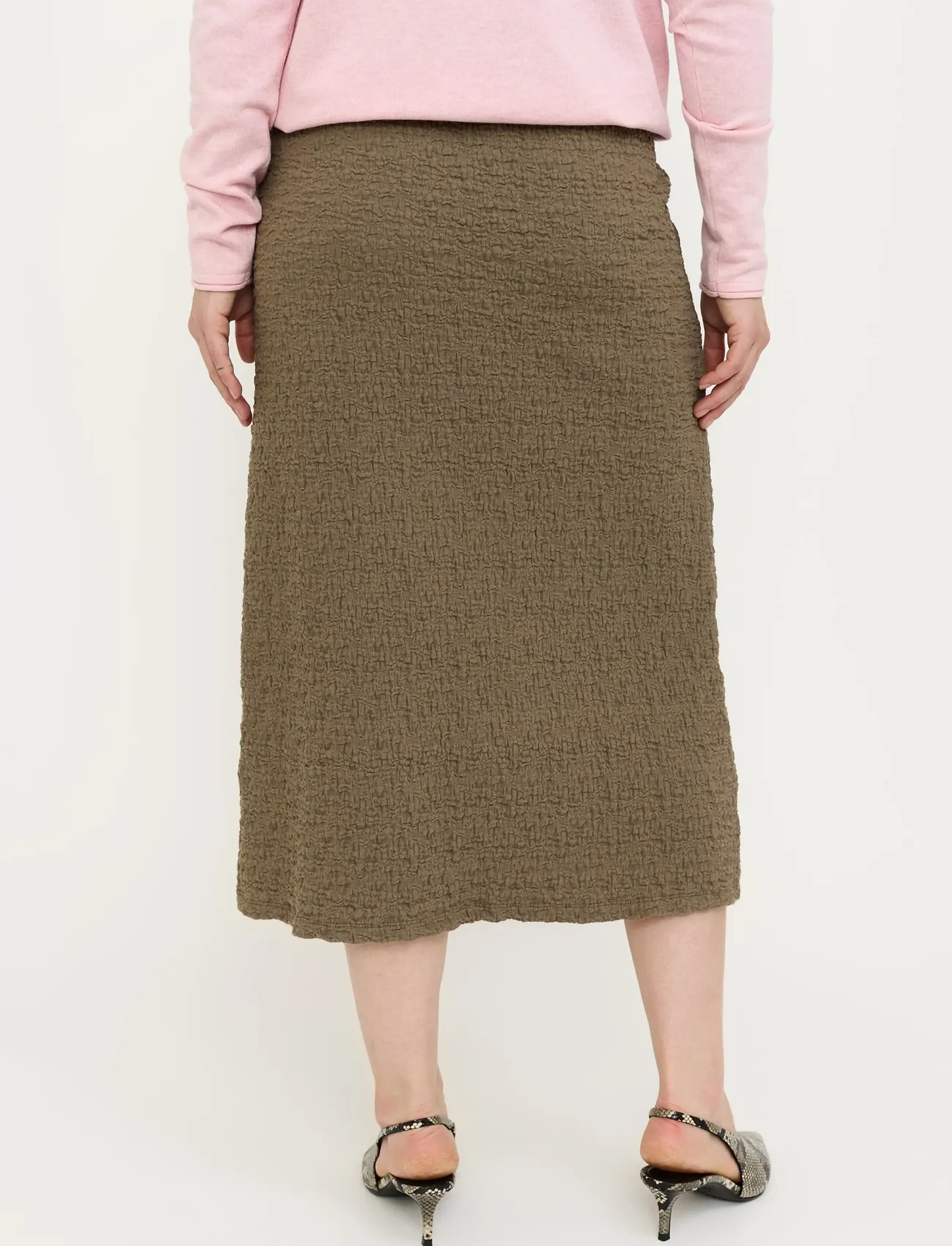Soft Rebels - SRBallina Midi Skirt - strickröcke - greige - 3