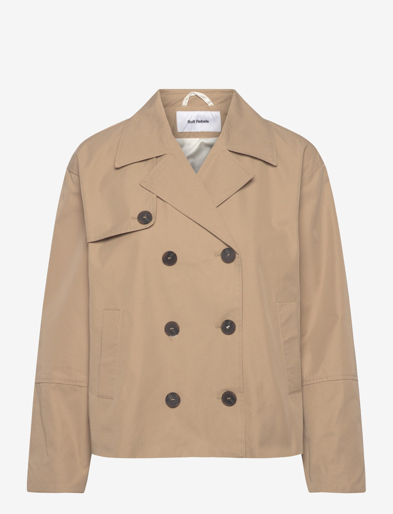 Soft Rebels - SRLeura Jacket - vihmamantlid - travertine - 1