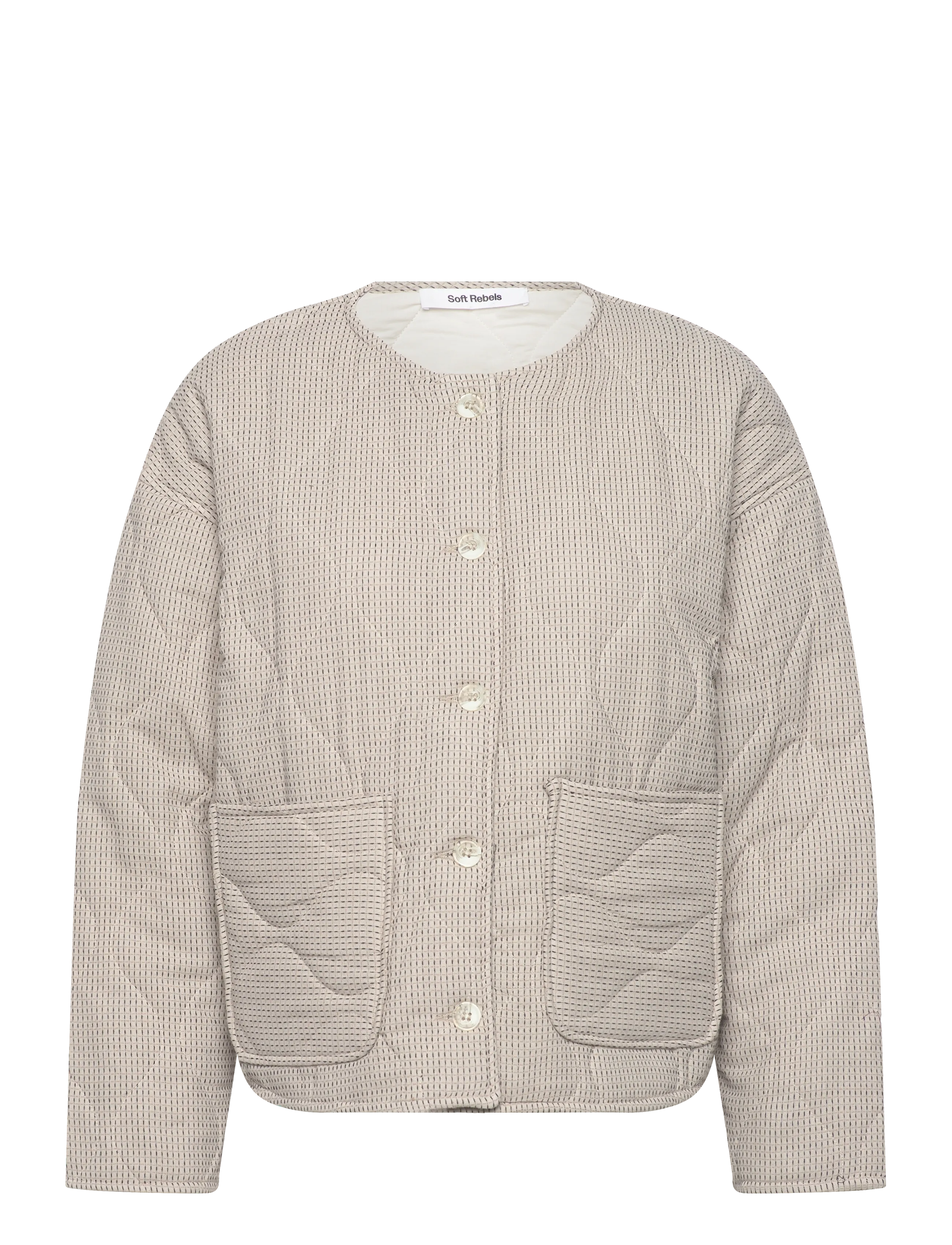 Soft Rebels SRLyndal Jacket - Soft Rebels - ARCTIC WOLF / beige