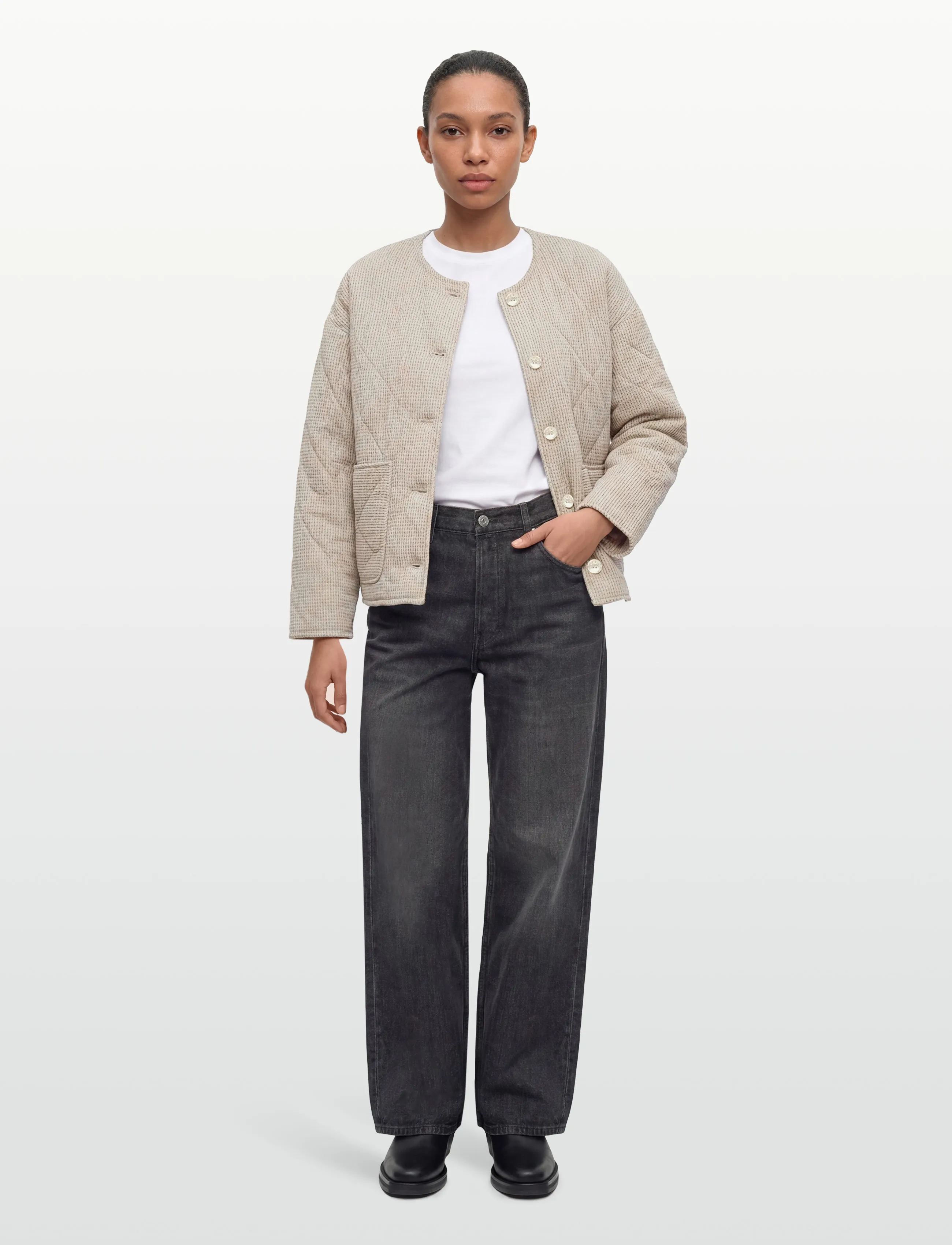 Soft Rebels Srlyndal Jacket, Kvinder, Quilted Jakke, Beige, Str: L