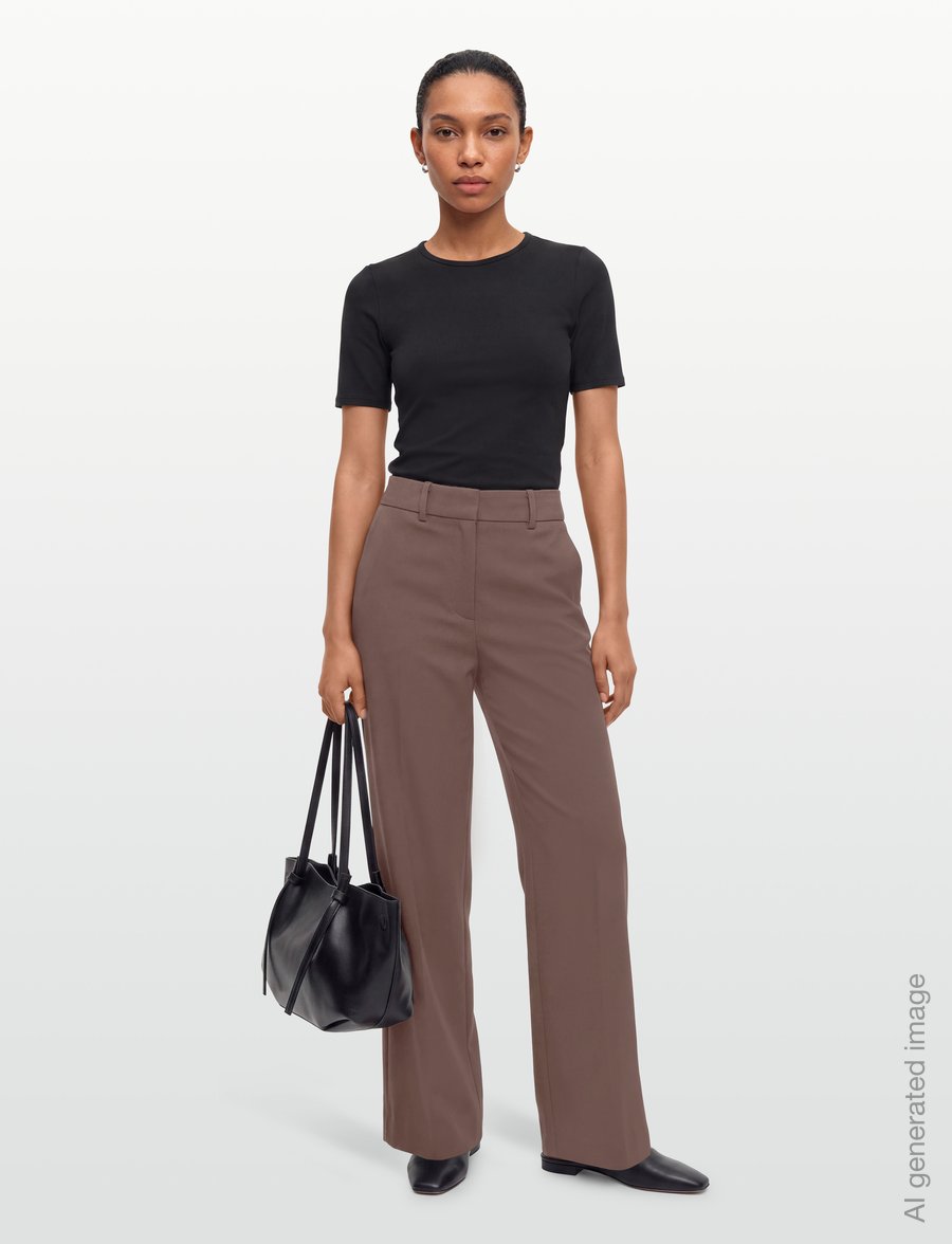 Soft Rebels - SRVilja Pant - GRS - laia säärega püksid - 383 demitasse - 0