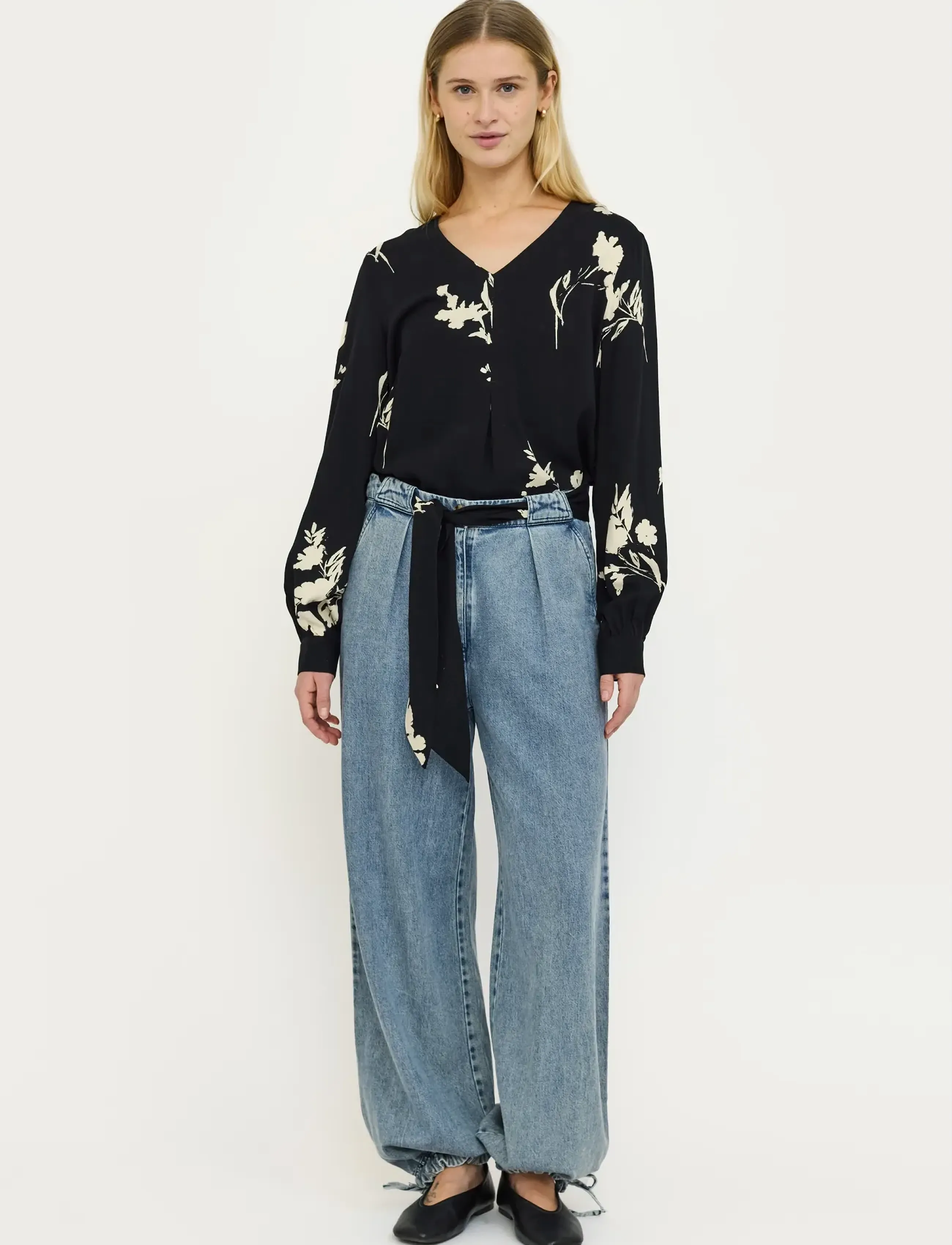 Soft Rebels - SRMelinda Blouse - long-sleeved blouses - 304 silent flower print - 4