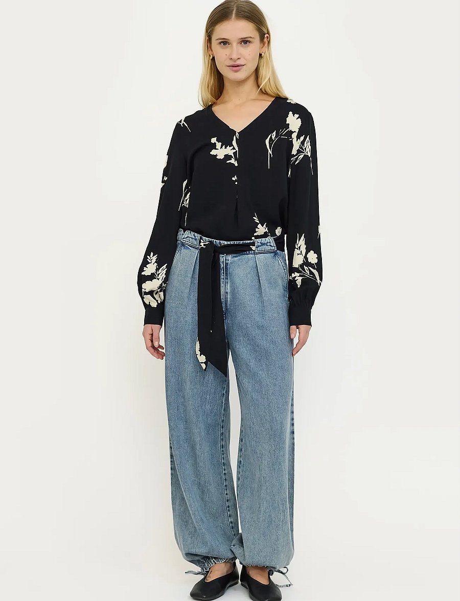 Soft Rebels - SRMelinda Blouse - långärmade blusar - 304 silent flower print - 4