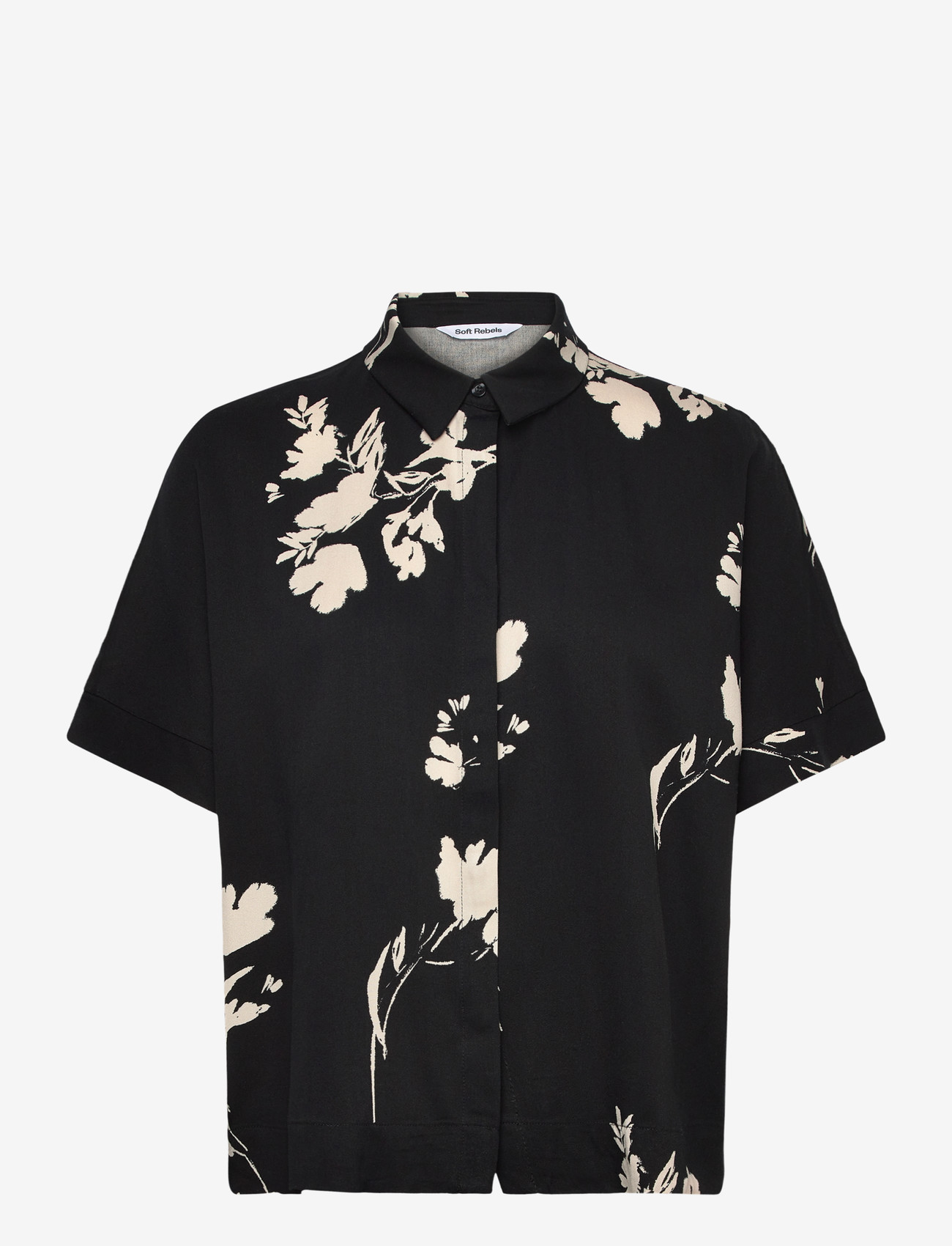 Soft Rebels - SRMelinda Freedom SS Shirt - kurzärmlige hemden - 304 silent flower print - 1