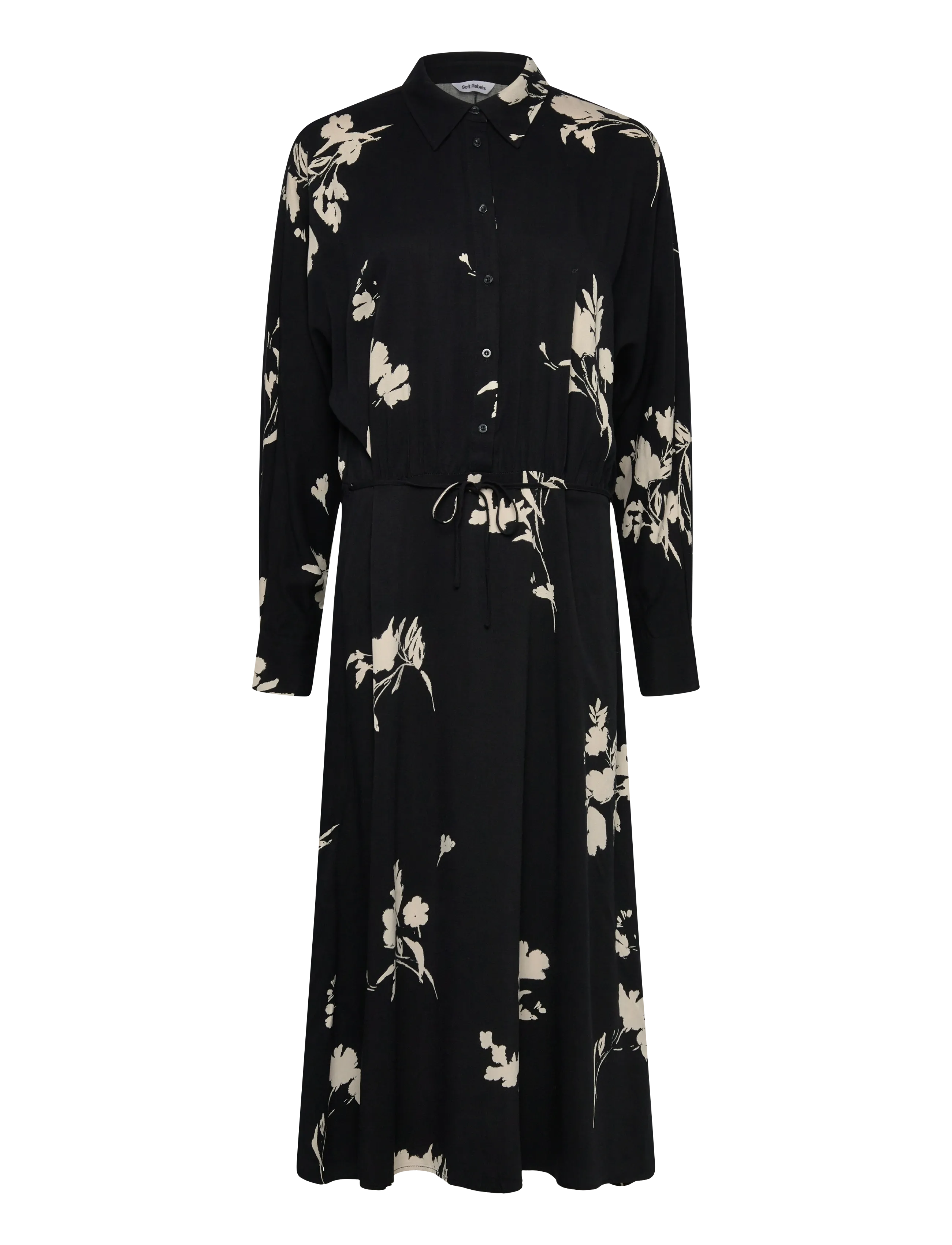 SOFT REBELS Srmelinda Midi Kleid Schwarz - XS - Damen