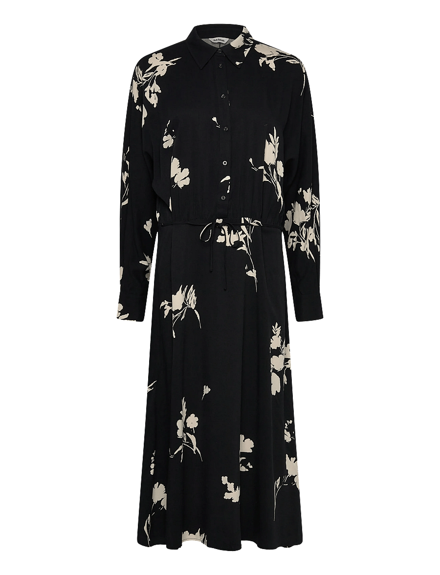Soft Rebels - SRMelinda Midi Dress - shirt dresses - silent flower print - 1