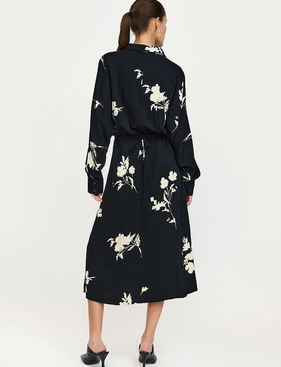 Soft Rebels - SRMelinda Midi Dress - shirt dresses - silent flower print - 3