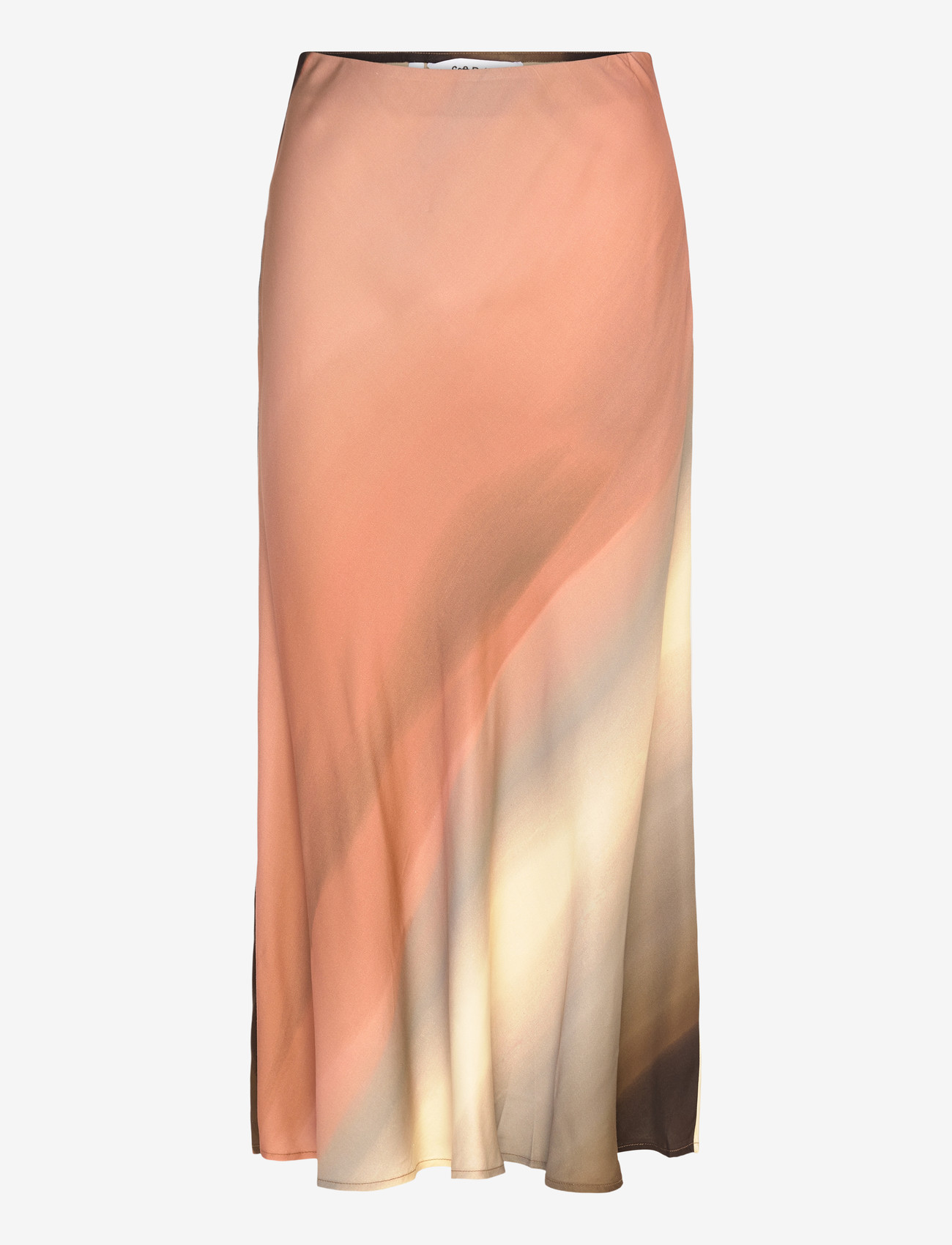 Soft Rebels - SRCassandra Midi Skirt - satiinist seelikud - sunrise print - 1