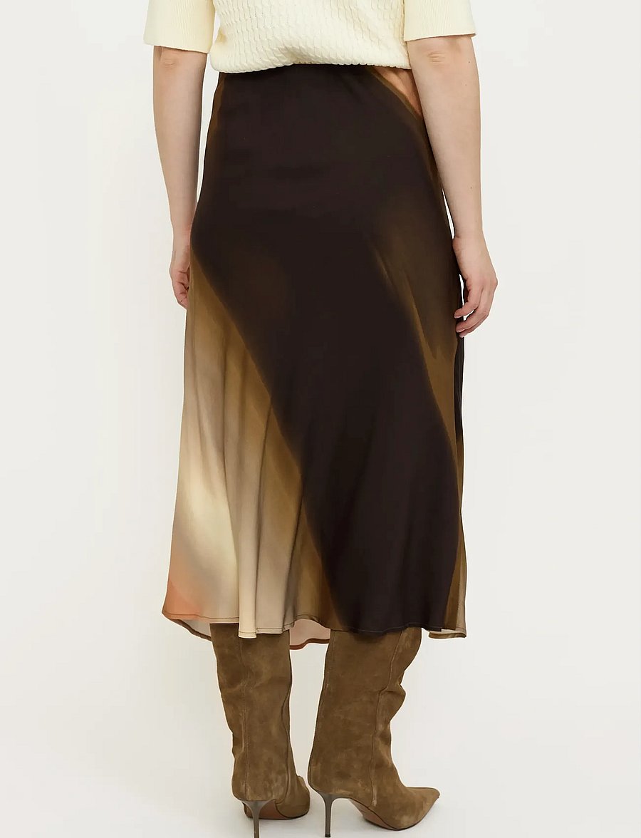 Soft Rebels - SRCassandra Midi Skirt - satengskjørt - sunrise print - 5