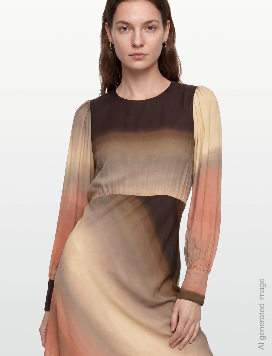 Soft Rebels - SRCassandra Midi Dress - midi kjoler - sunrise print - 3
