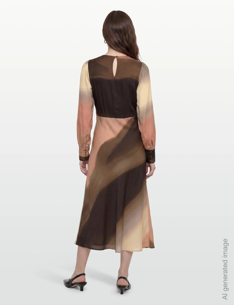 Soft Rebels - SRCassandra Midi Dress - midi kjoler - sunrise print - 4