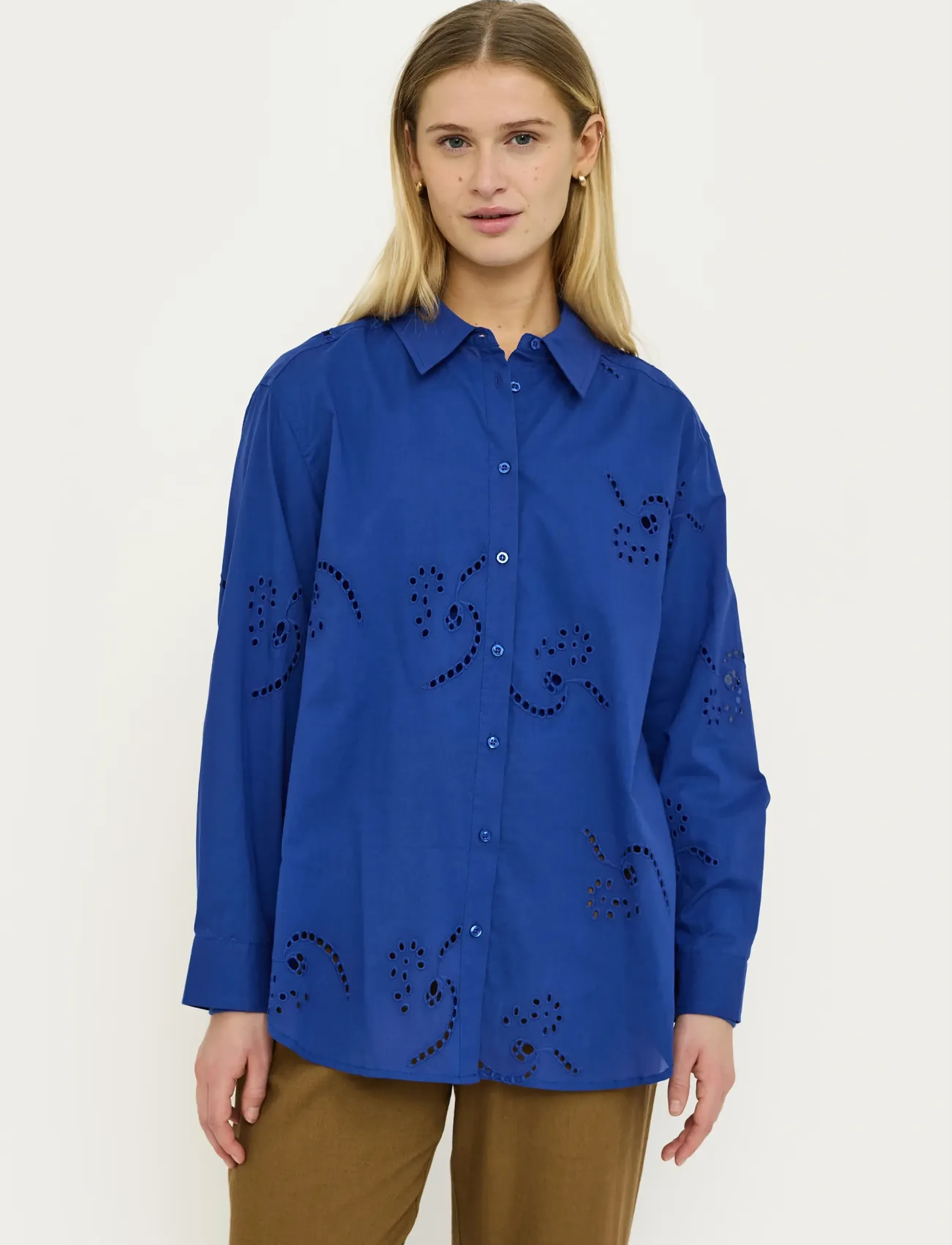 Soft Rebels Srkyllie Shirt, Kvinder, Udskåret Skjorte, Blå, Str: S