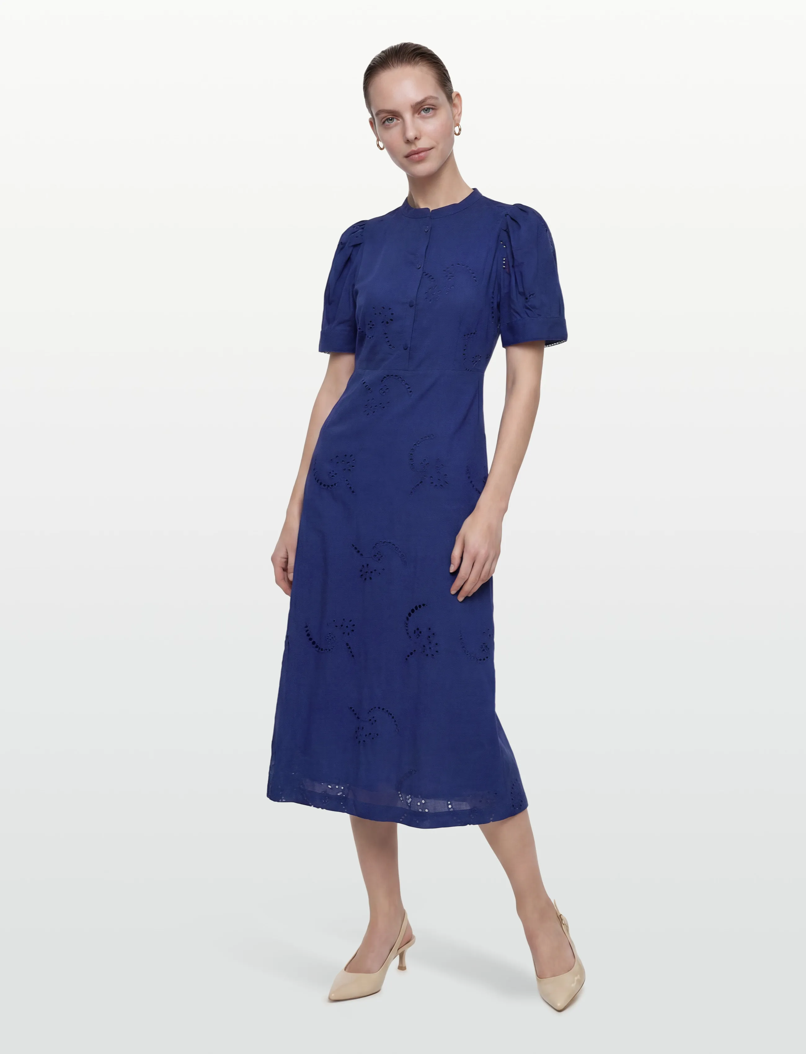 Soft Rebels Srkyllie Midi Dress, XL, Blue, Kjoler > Knælange Og Midi, Dame