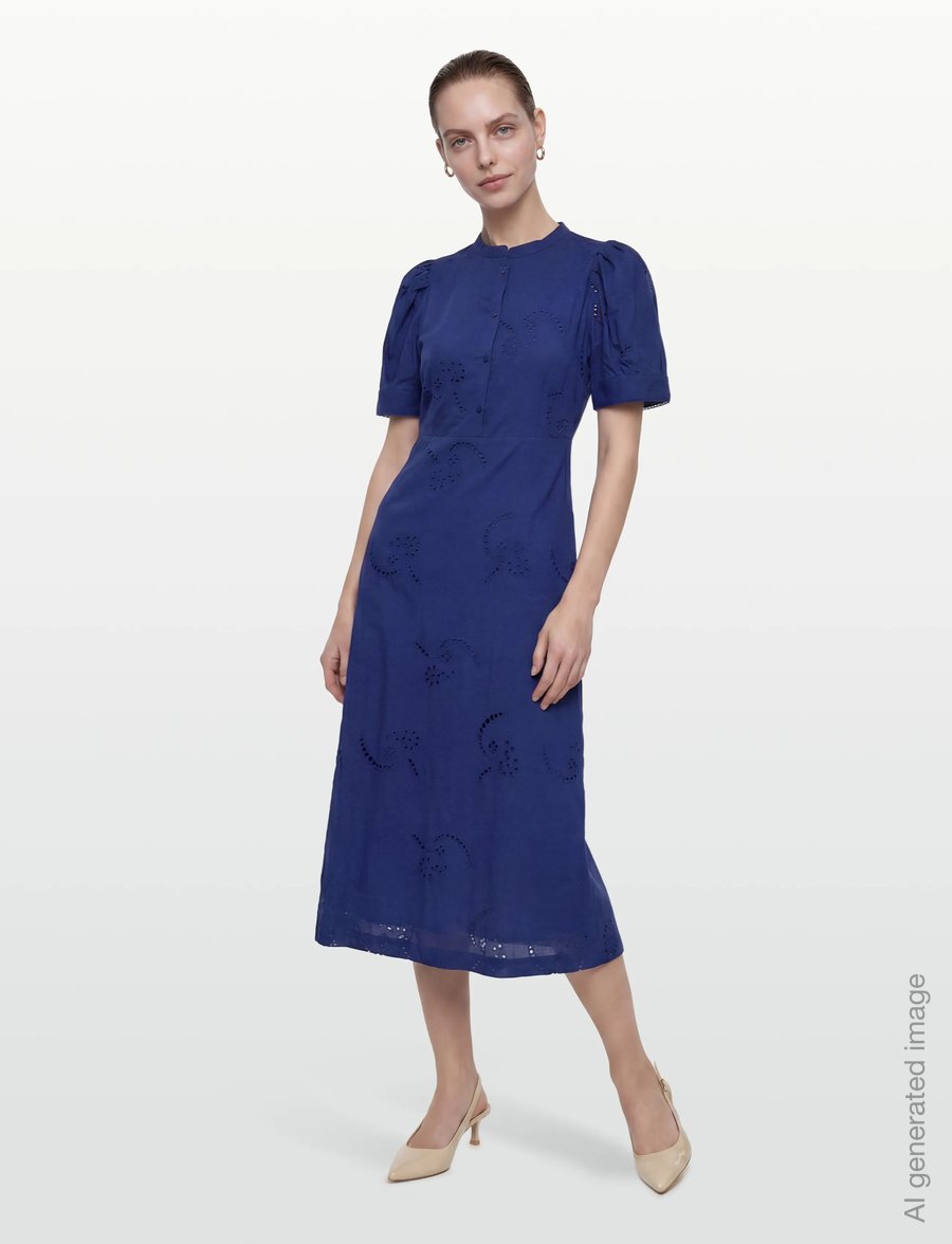 Soft Rebels - SRKyllie Midi Dress - summer dresses - deep ultramarine - 0
