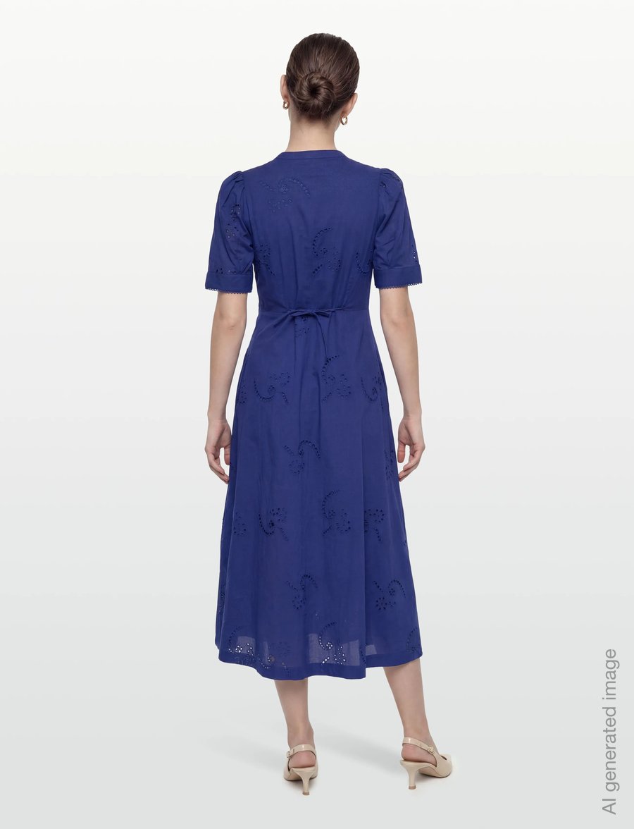 Soft Rebels - SRKyllie Midi Dress - summer dresses - deep ultramarine - 4