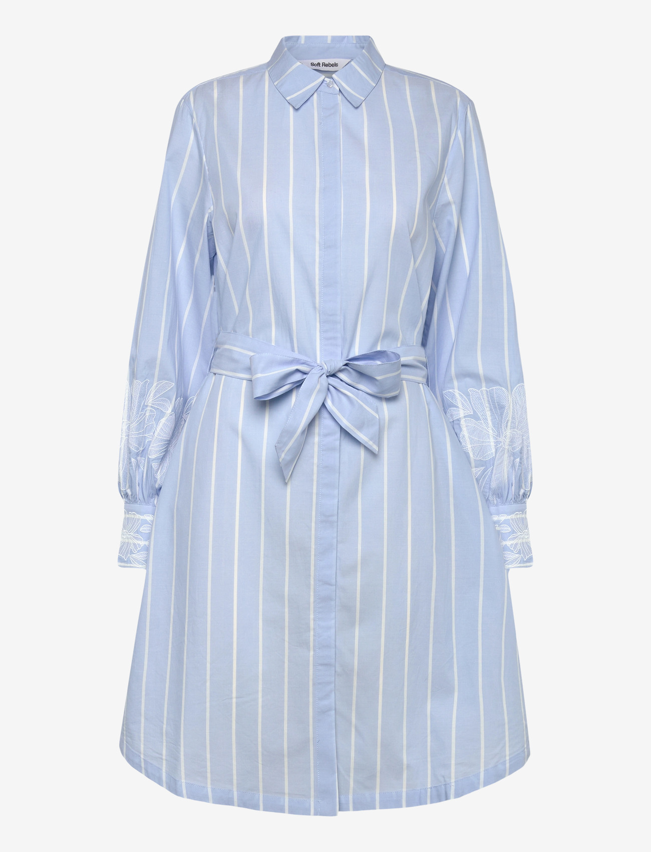 Soft Rebels - SRKiri Dress - skjortekjoler - 305 windsurfer/snow white stripe - 1