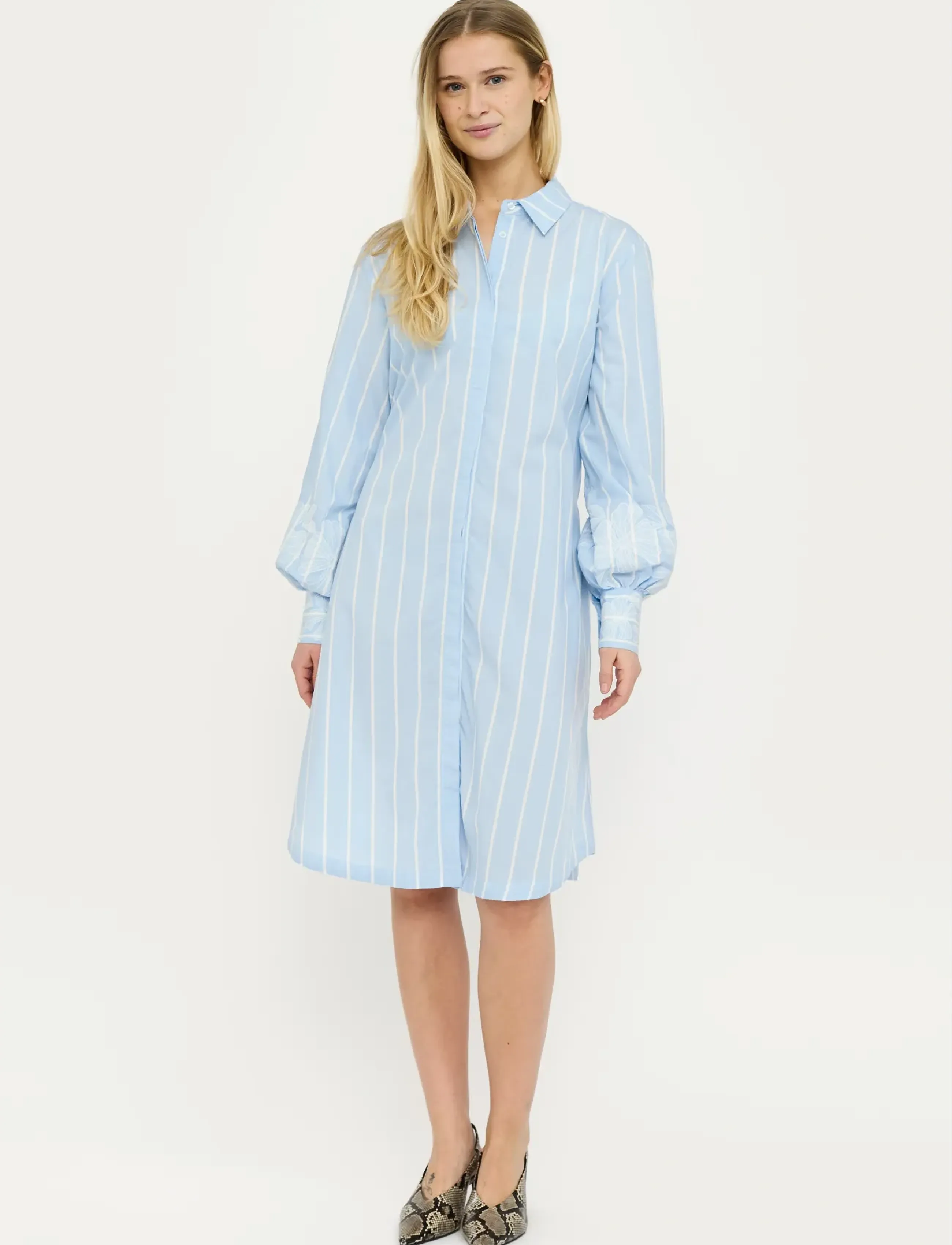 Soft Rebels SRKiri Dress - Shirt Dresses - 305 WINDSURFER/SNOW WHITE STRIPE / blue