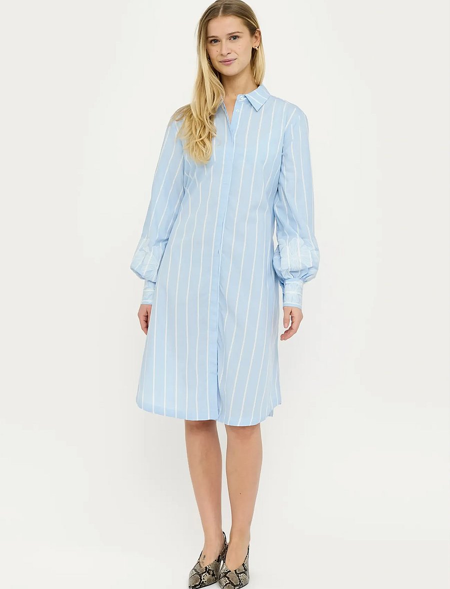 Soft Rebels - SRKiri Dress - skjortklänningar - 305 windsurfer/snow white stripe - 0