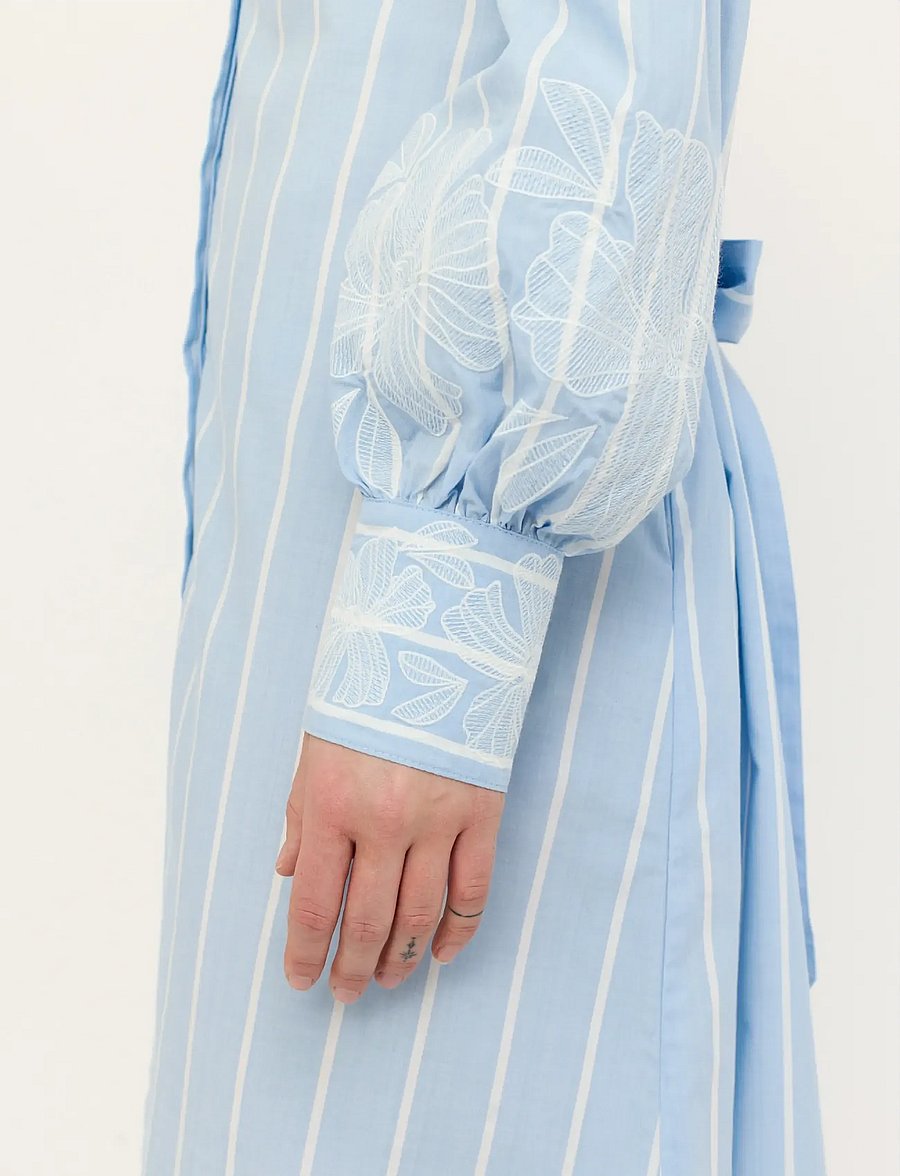 Soft Rebels - SRKiri Dress - skjortklänningar - 305 windsurfer/snow white stripe - 4