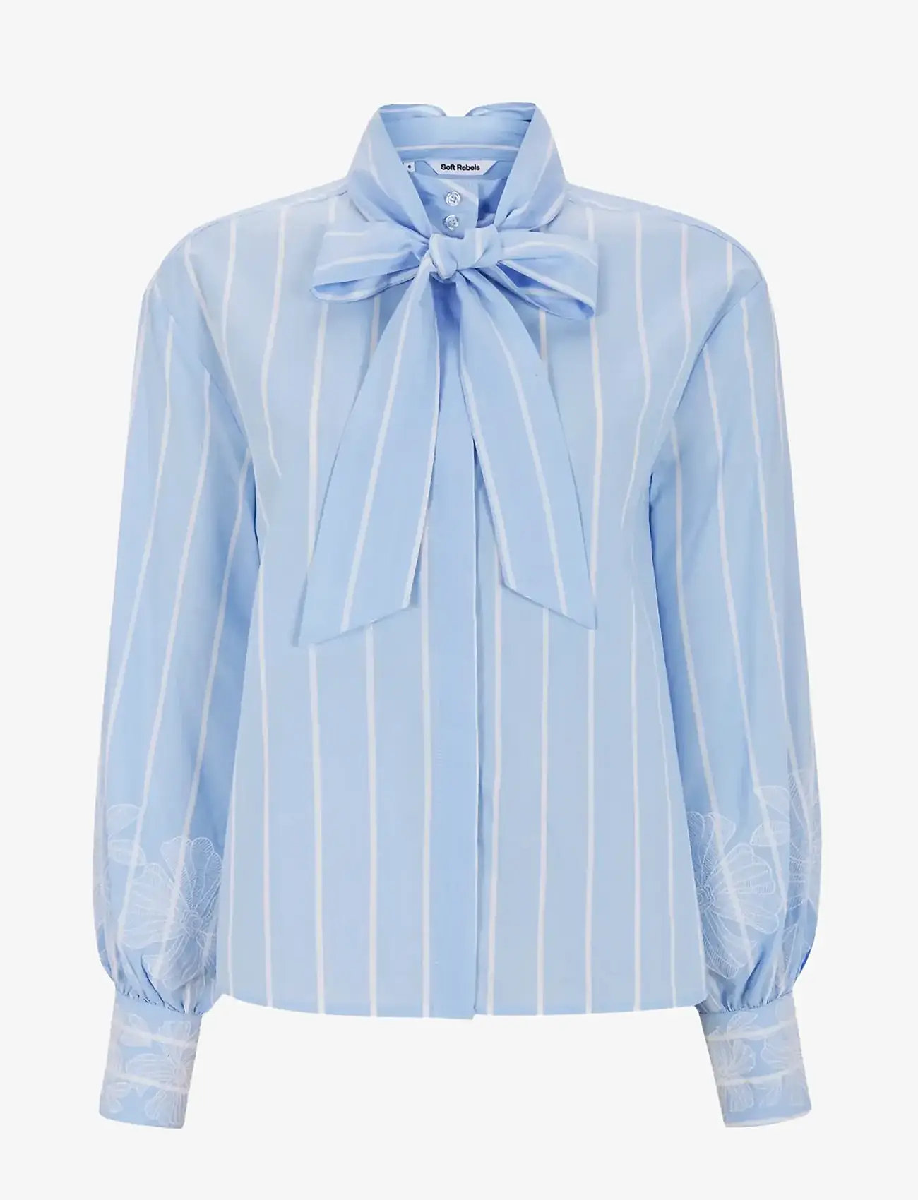 Soft Rebels - SRKiri Shirt - langärmlige blusen - 305 windsurfer/snow white stripe - 1