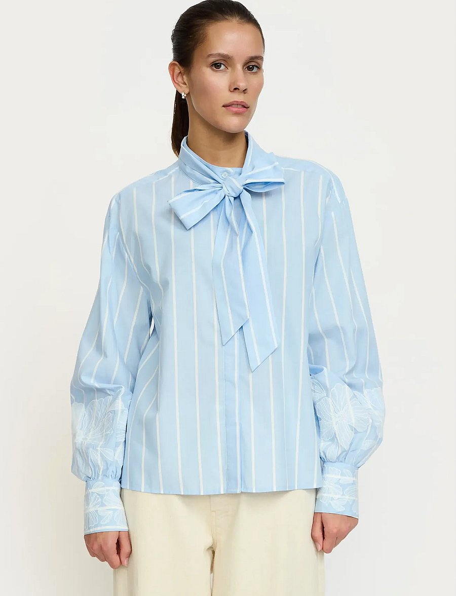 Soft Rebels - SRKiri Shirt - langärmelige blusen - 305 windsurfer/snow white stripe - 0