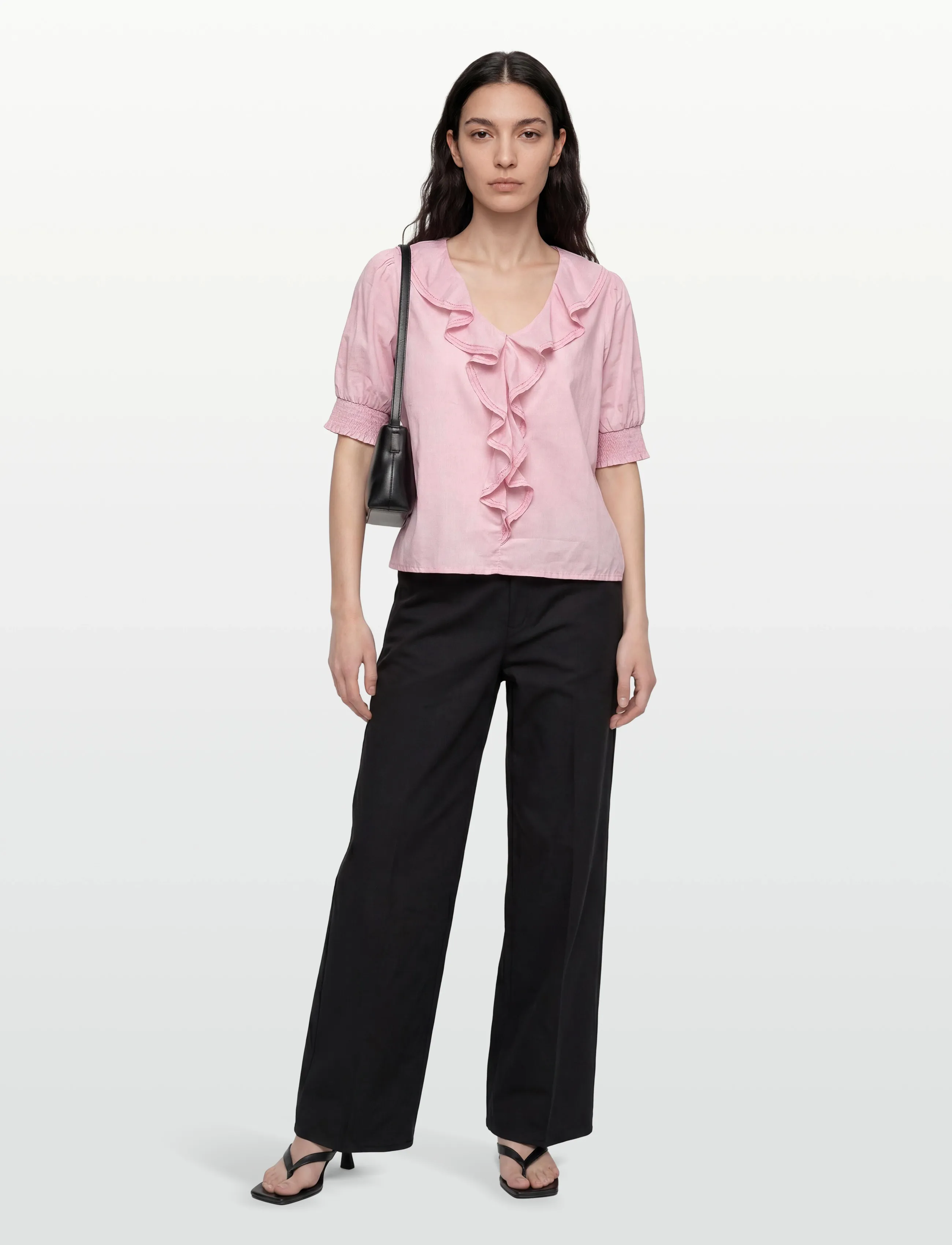 Soft Rebels Srtahnee Ss Blouse Gots, M, Pink, Bluser > Kortærmede, Dame