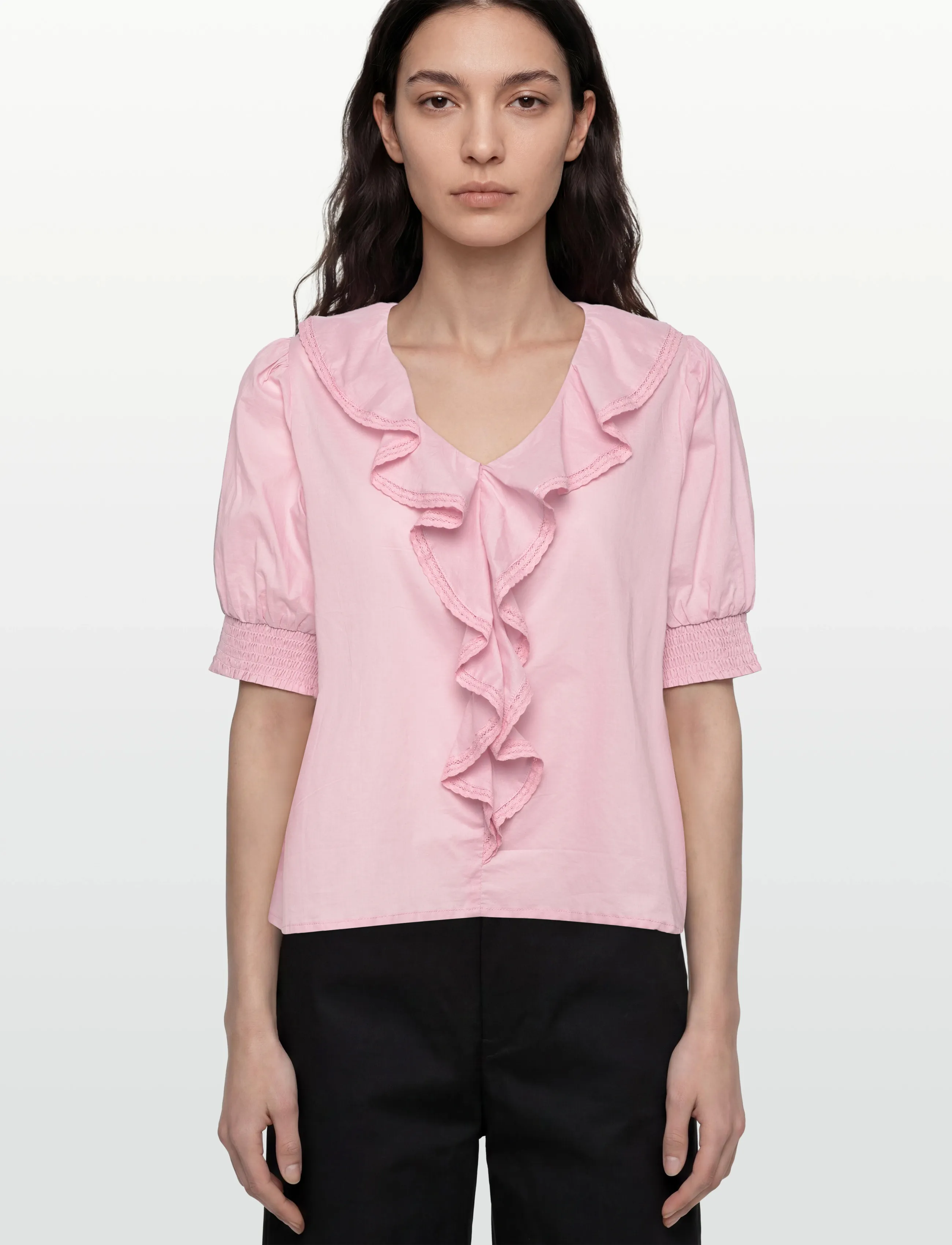 Soft Rebels - SRTahnee SS Blouse GOTS - kortermede bluser - bleached mauve - 3