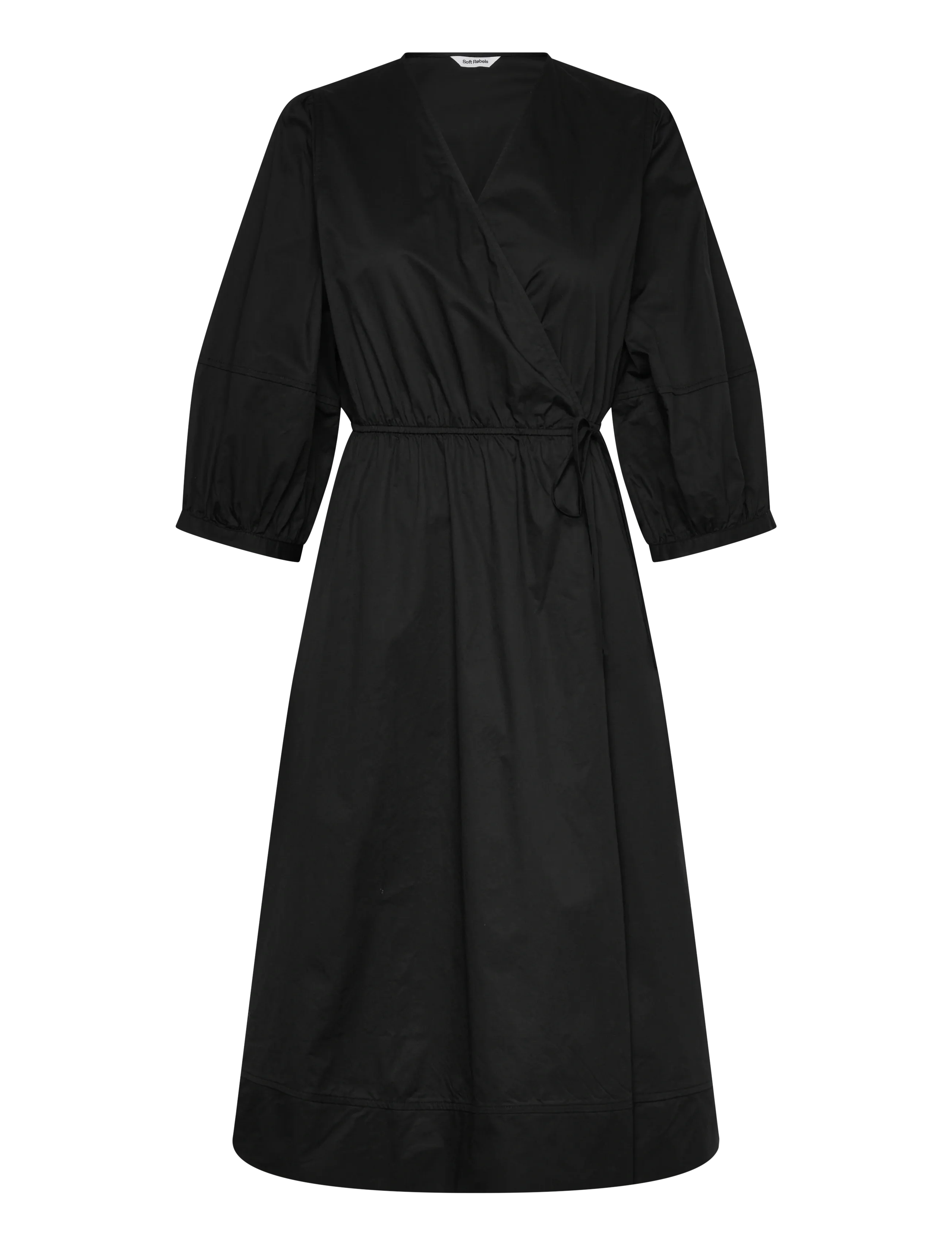 Soft Rebels SRMarlee Midi Dress - Omlottklänning - BLACK / black