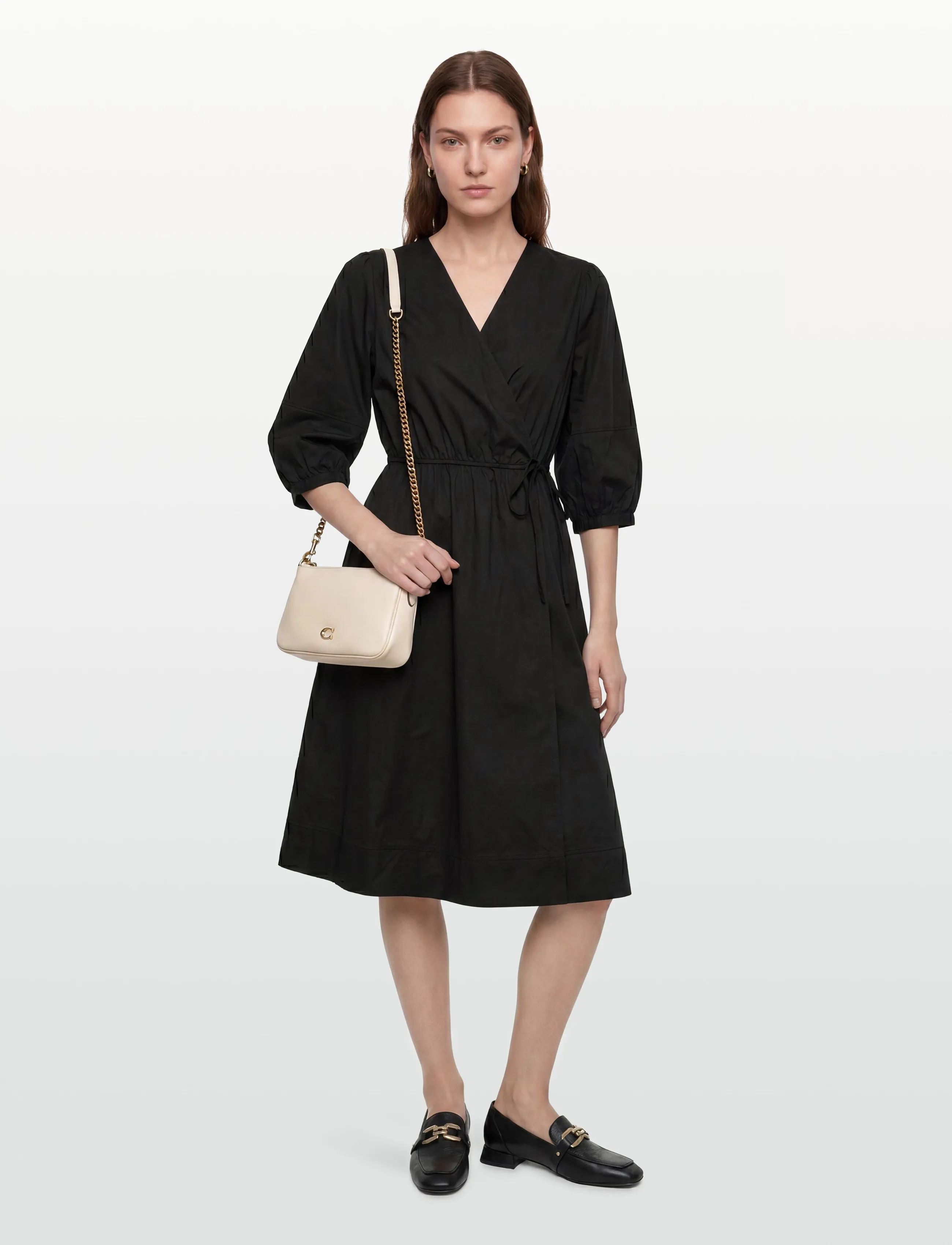 Soft Rebels Srmarlee Midi Dress, M, Black, Kjoler > Knælange Og Midi, Dame