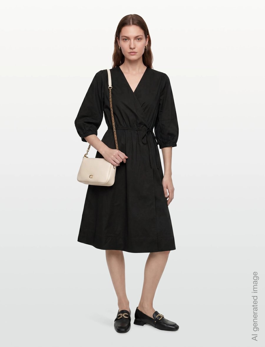 Soft Rebels - SRMarlee Midi Dress - slå-om-kjoler - black - 0
