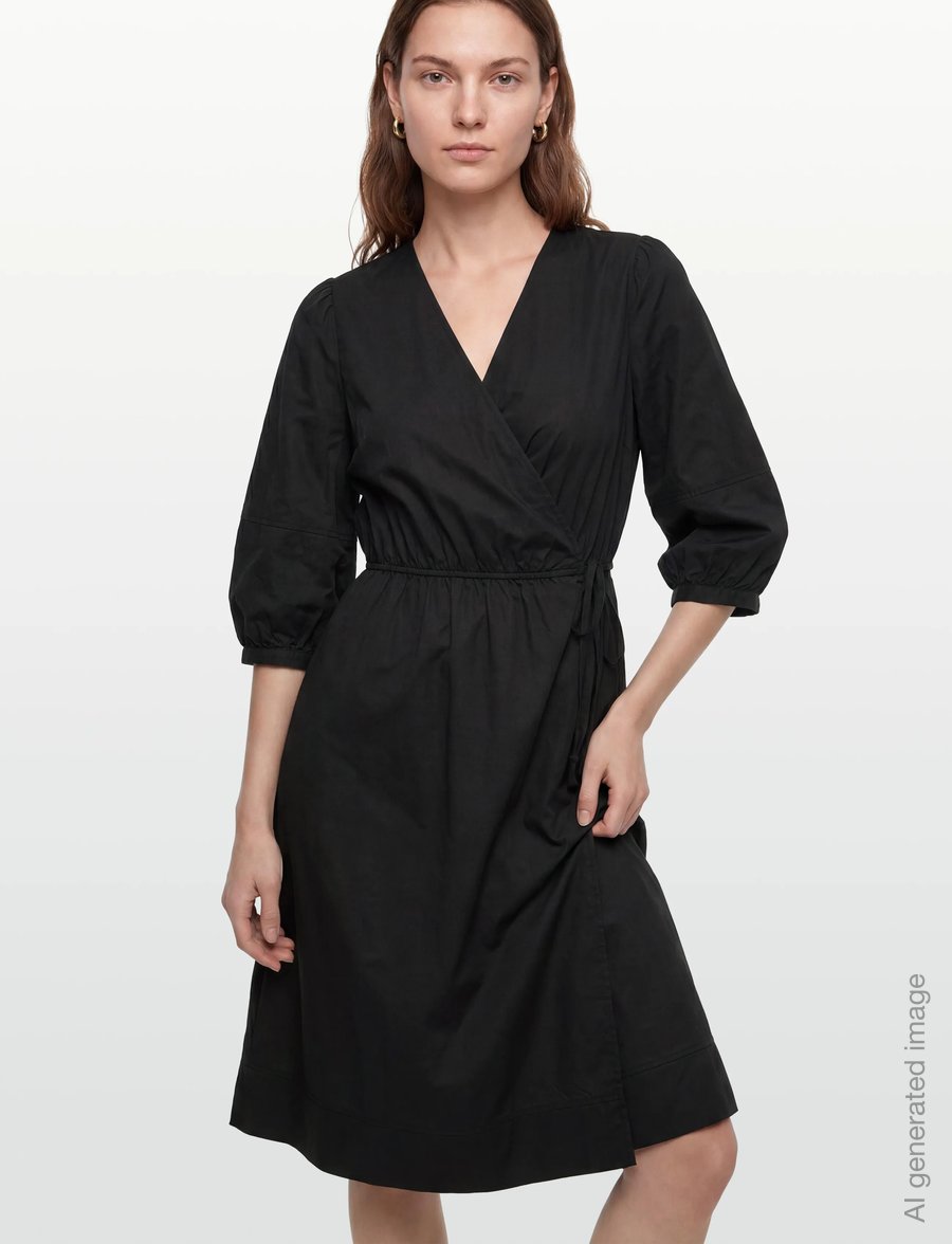 Soft Rebels - SRMarlee Midi Dress - slå-om-kjoler - black - 3