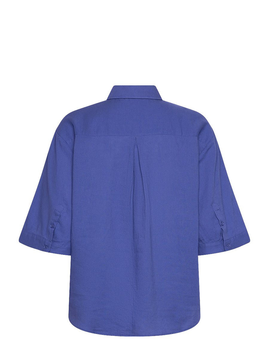 Soft Rebels - SRYindi Shirt - kortærmede skjorter - 189 deep ultramarine - 2